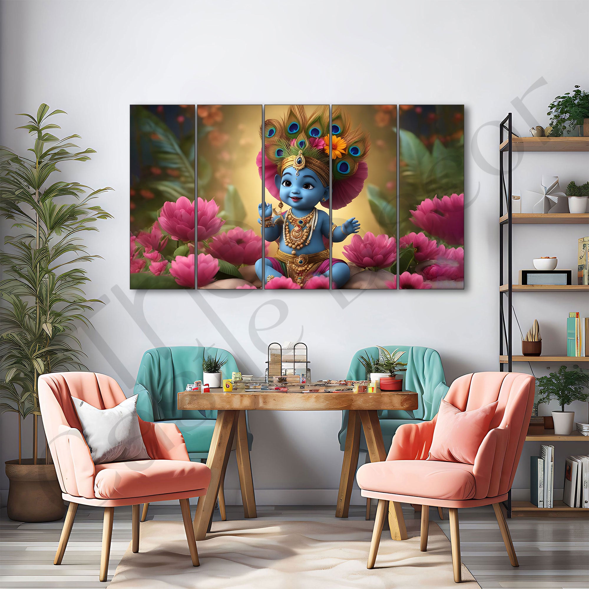 Bal Gopal Painting with frame Big Size Wall Art for living room,Bedroom,Drawing room,Hotels