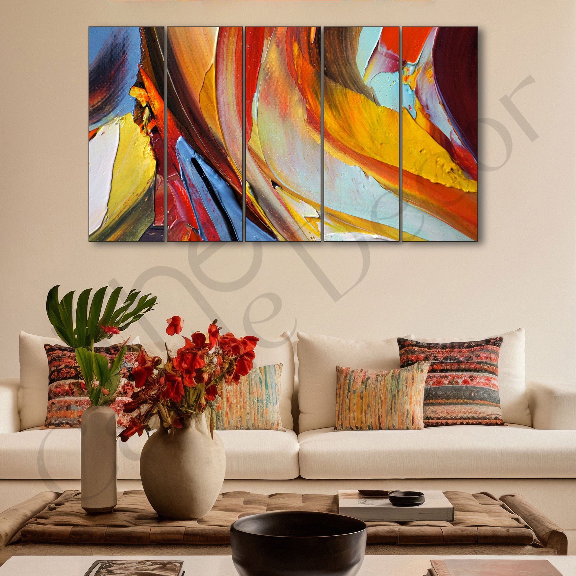 Abstract Painting with frame Big Size Wall Art for living room,Bedroom,Drawing room,Hotels