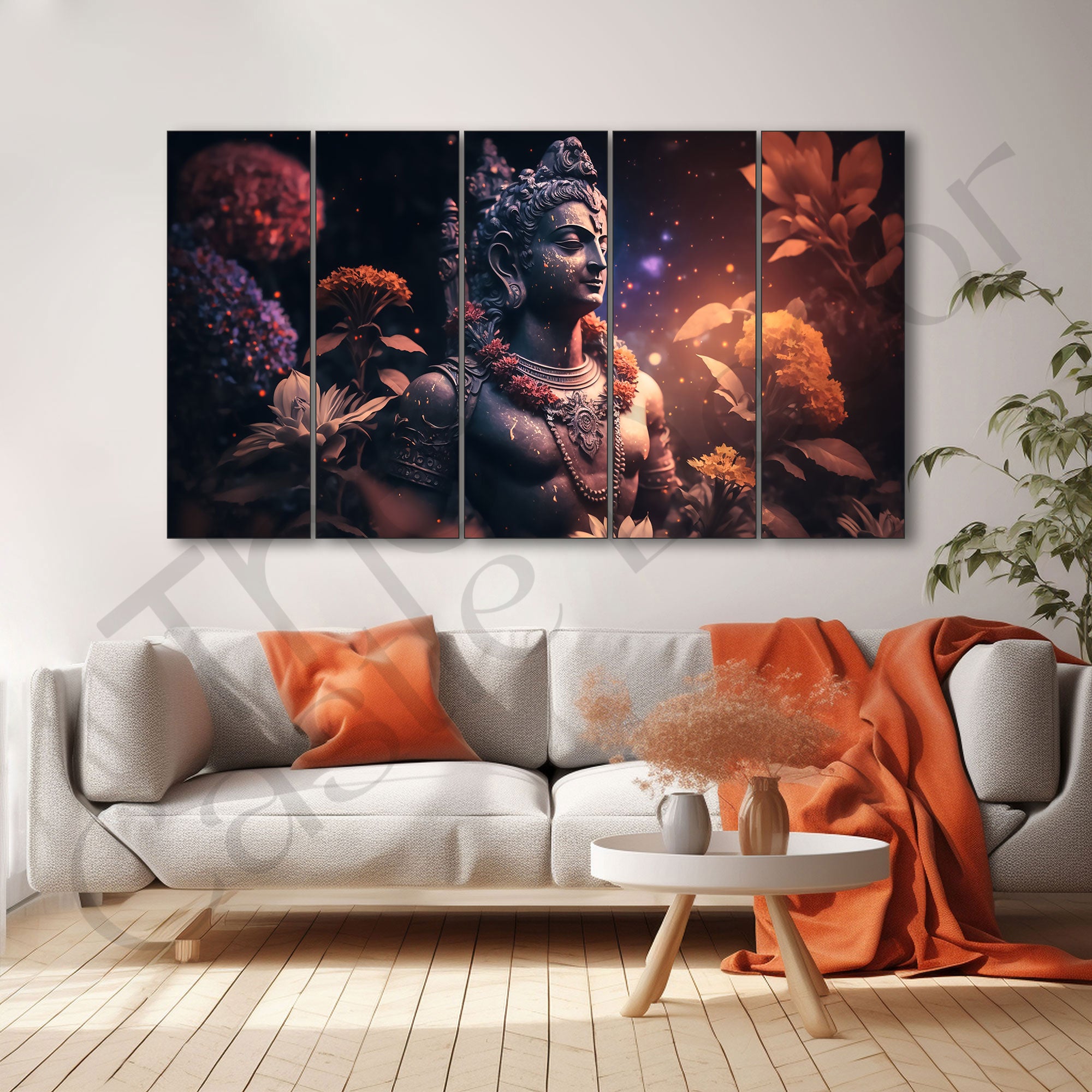 Lord Shiva Painting with frame Big Size Wall Art for living room,Bedroom,Drawing room,Hotels 27X48
