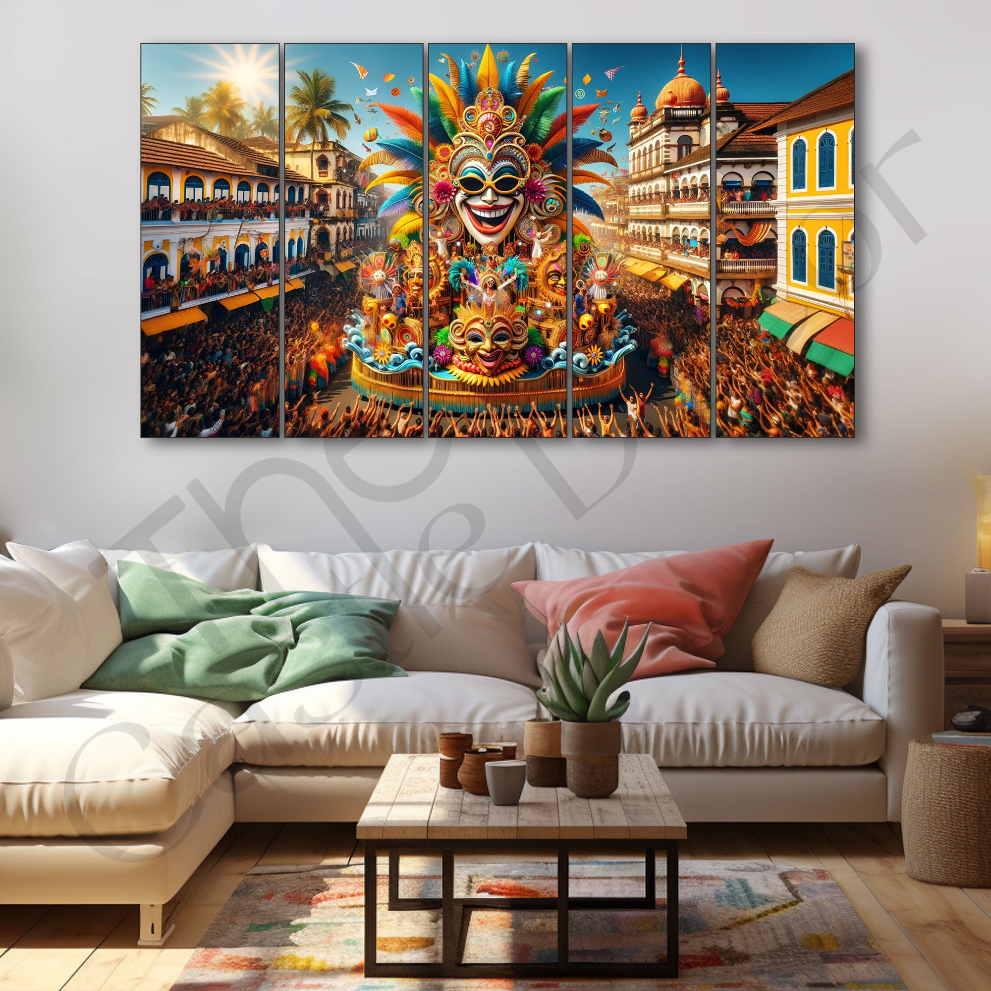 Carnival Painting with frame Big Size Wall Art for living room,Bedroom,Drawing room,Hotels