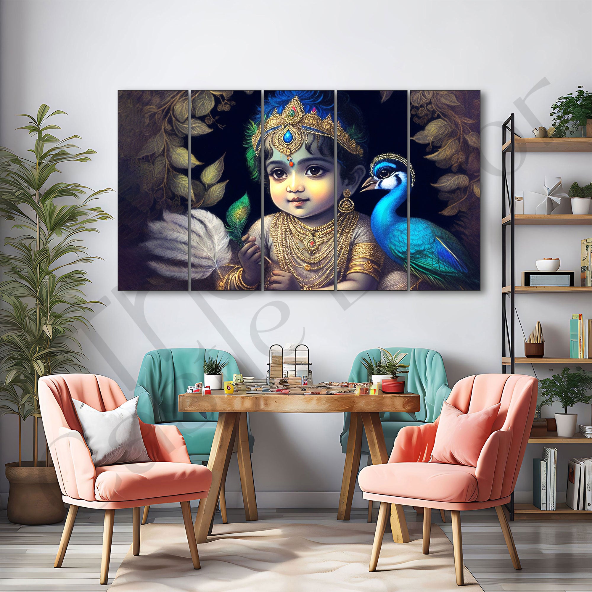 Bal Gopal Painting with frame Big Size Wall Art for living room,Bedroom,Drawing room,Hotels