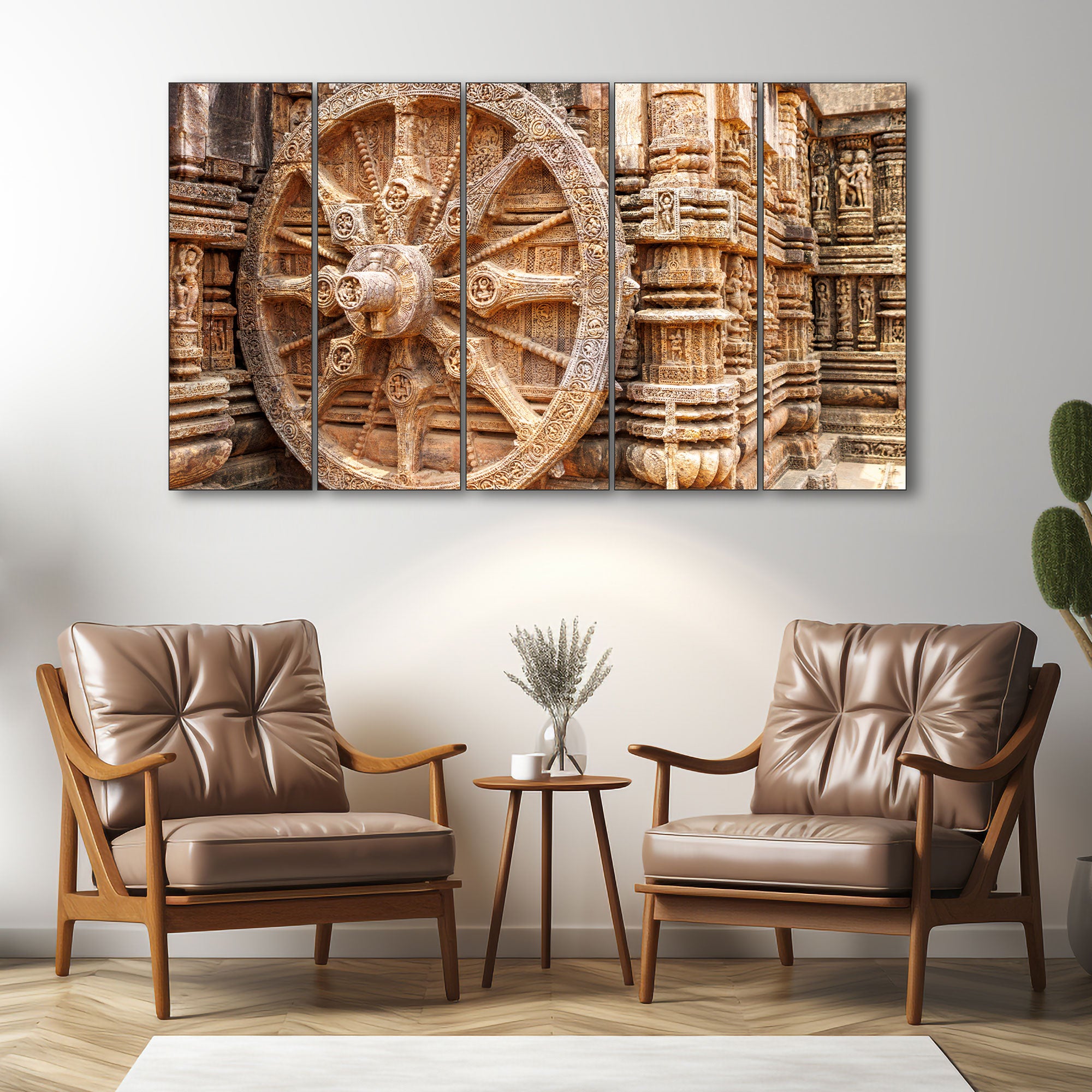 Wheel of Konark Painting with frame Big Size Wall Art for living room,Bedroom,Drawing room,Hotels