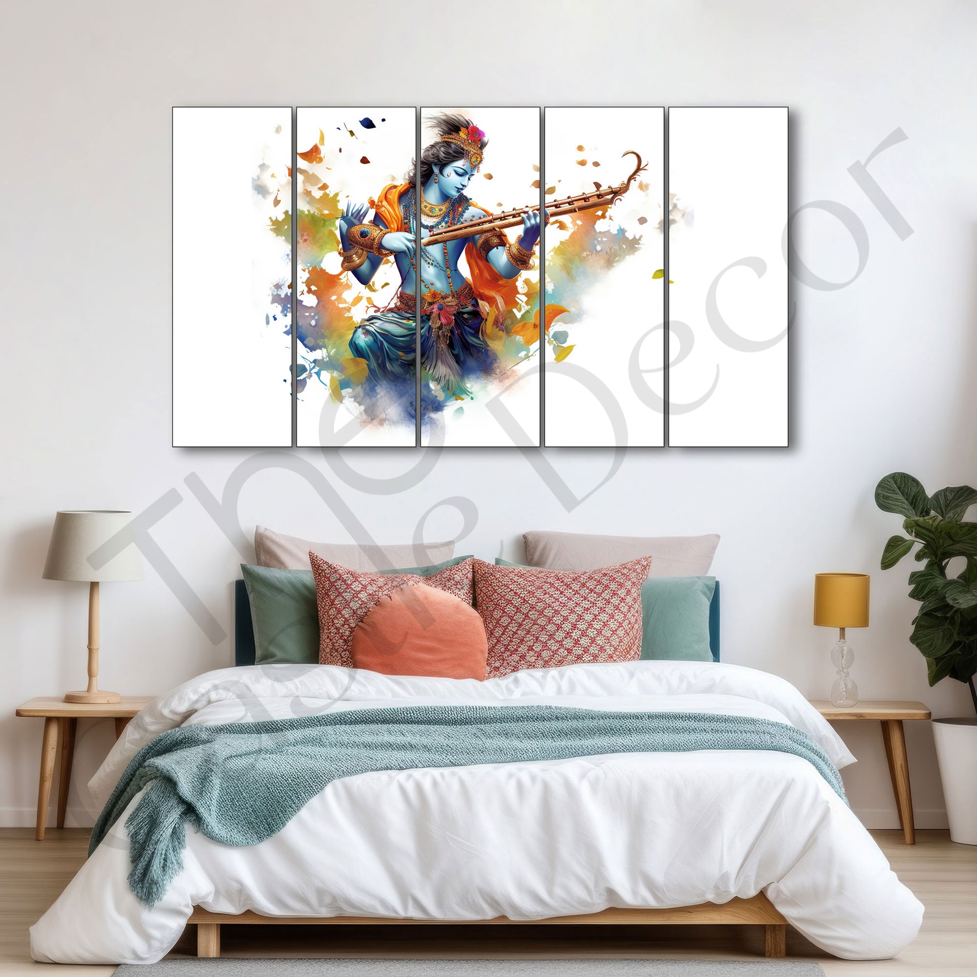 Krishna Ji Painting with frame Big Size Wall Art for living room,Bedroom,Drawing room,Hotels