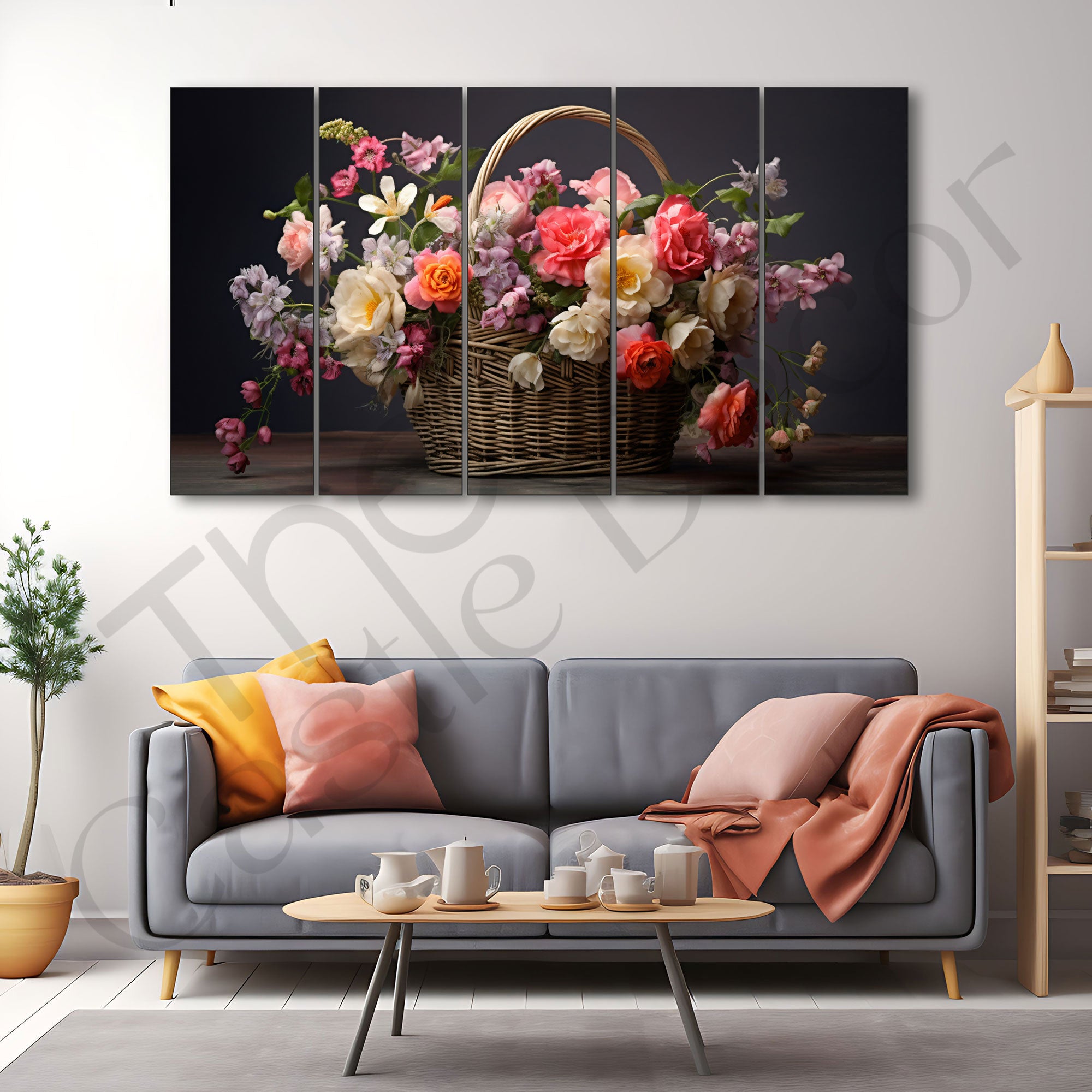 Flowers Painting with frame Big Size Wall Art for living room,Bedroom,Drawing room,Hotels
