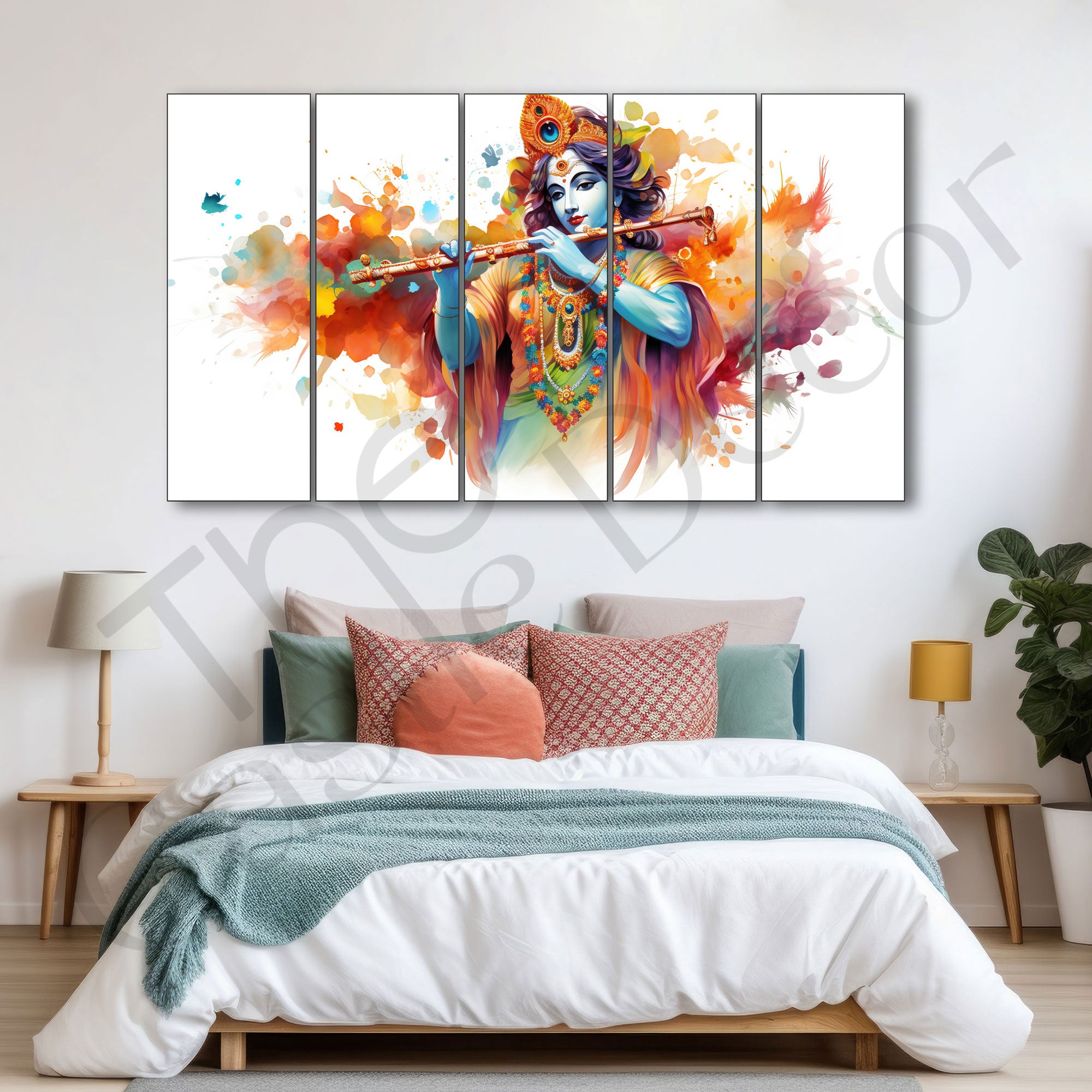 Krishna Ji Painting with frame Big Size Wall Art for living room,Bedroom,Drawing room,Hotels