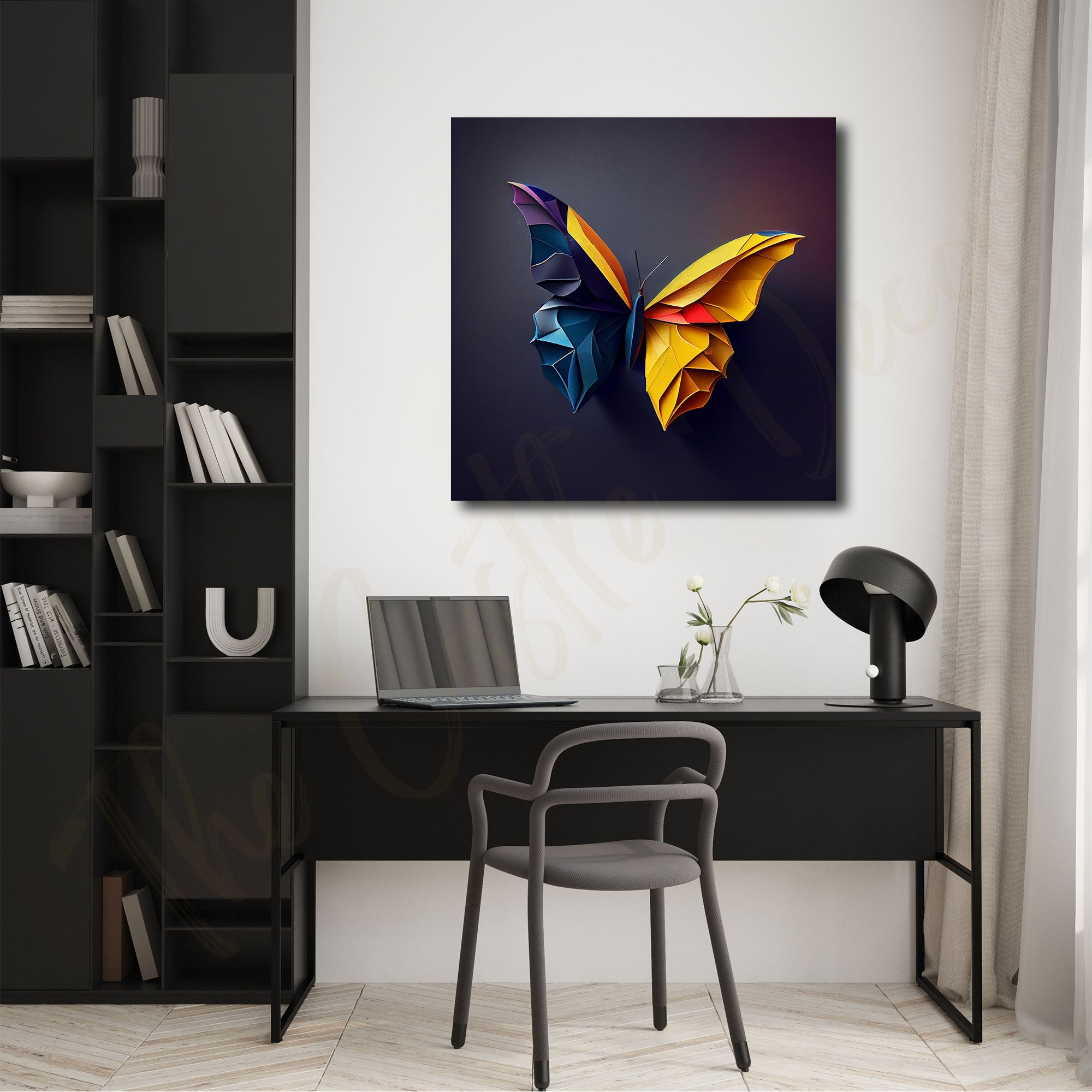 Colourful butterfly painting with frame Big Size Wall Art for living room,Bedroom,Drawing room,Hotels