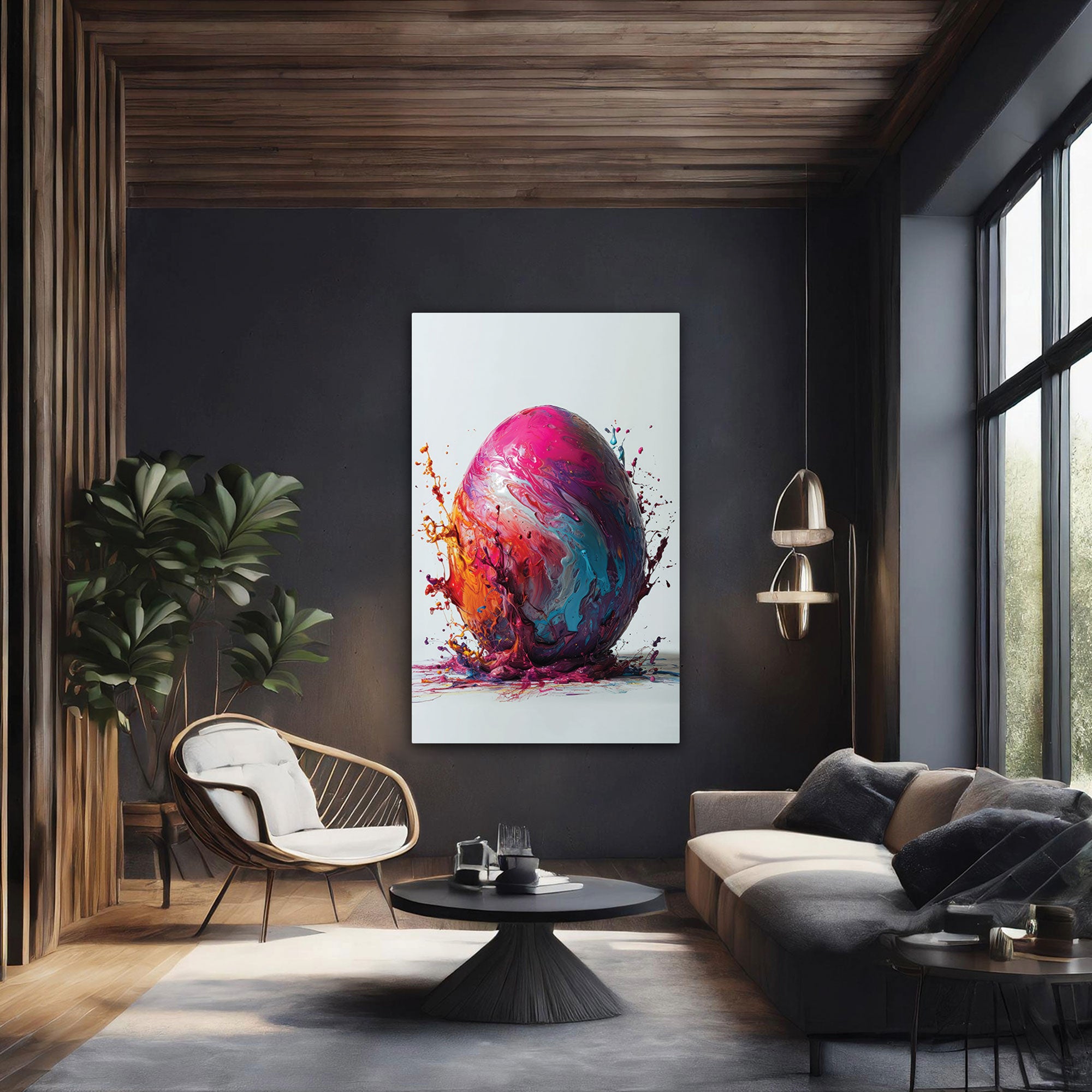 RainbowAbstract Canvas painting with frame Big Size Wall Art for living room,Bedroom,Drawing room,Hotels