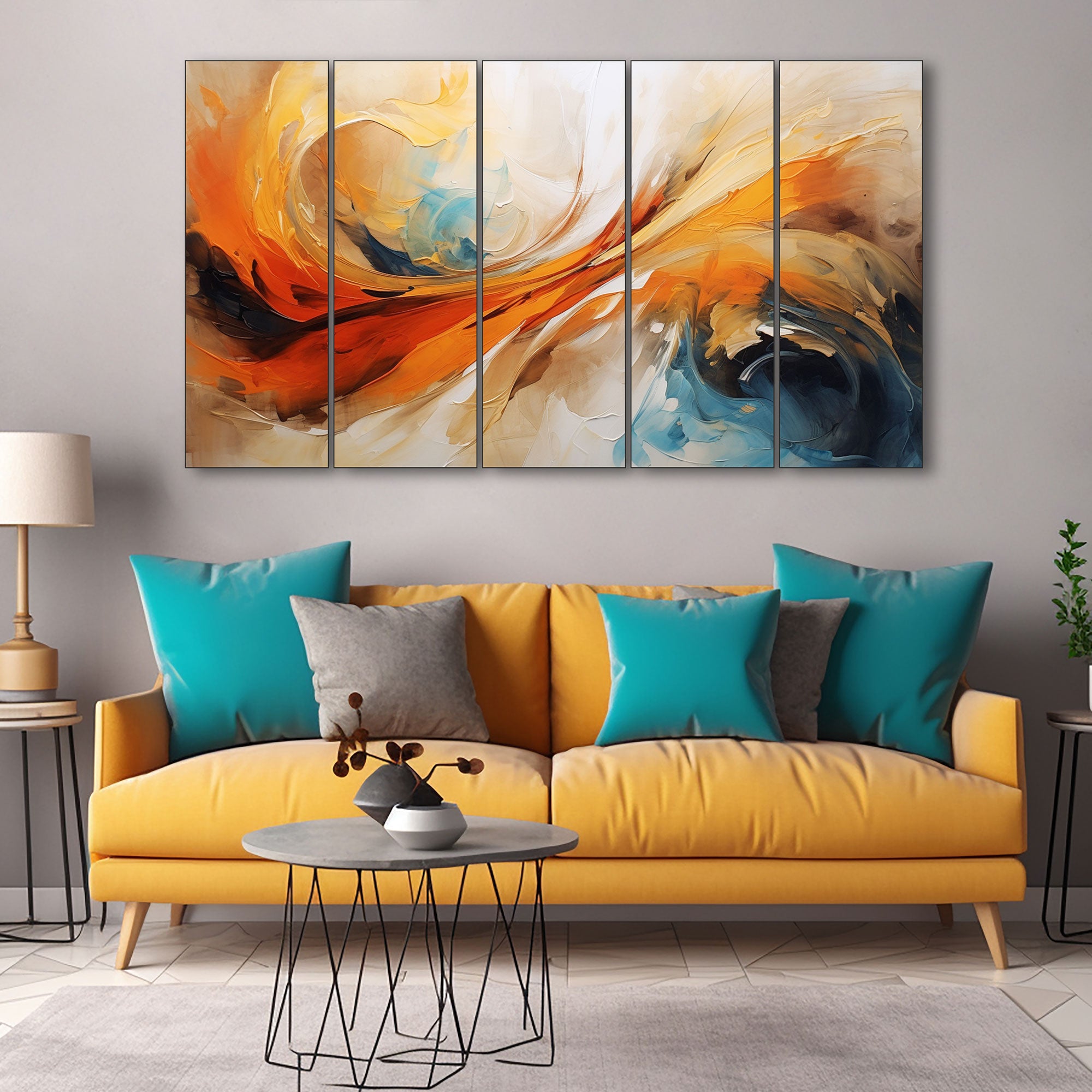 Abstract Painting with frame Big Size Wall Art for living room,Bedroom,Drawing room,Hotels