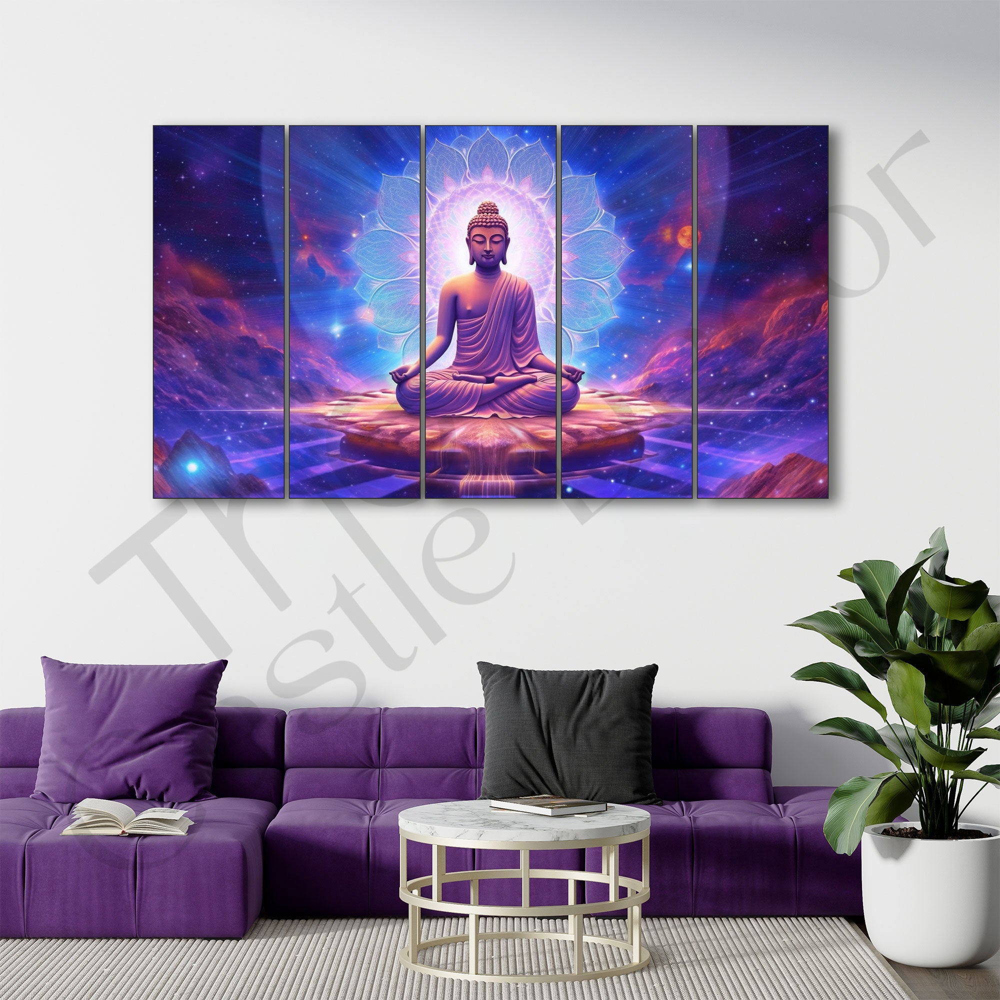 Lord Budha Painting with frame Big Size Wall Art for living room,Bedroom,Drawing room,Hotels