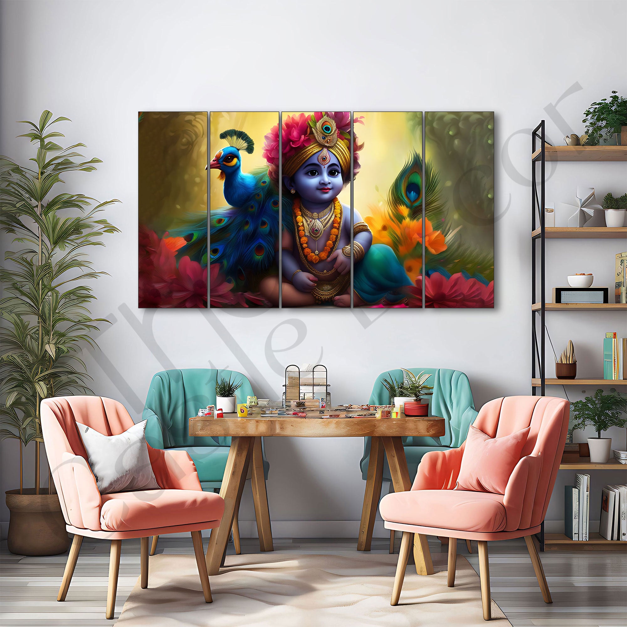 Bal Gopal Painting with frame Big Size Wall Art for living room,Bedroom,Drawing room,Hotels
