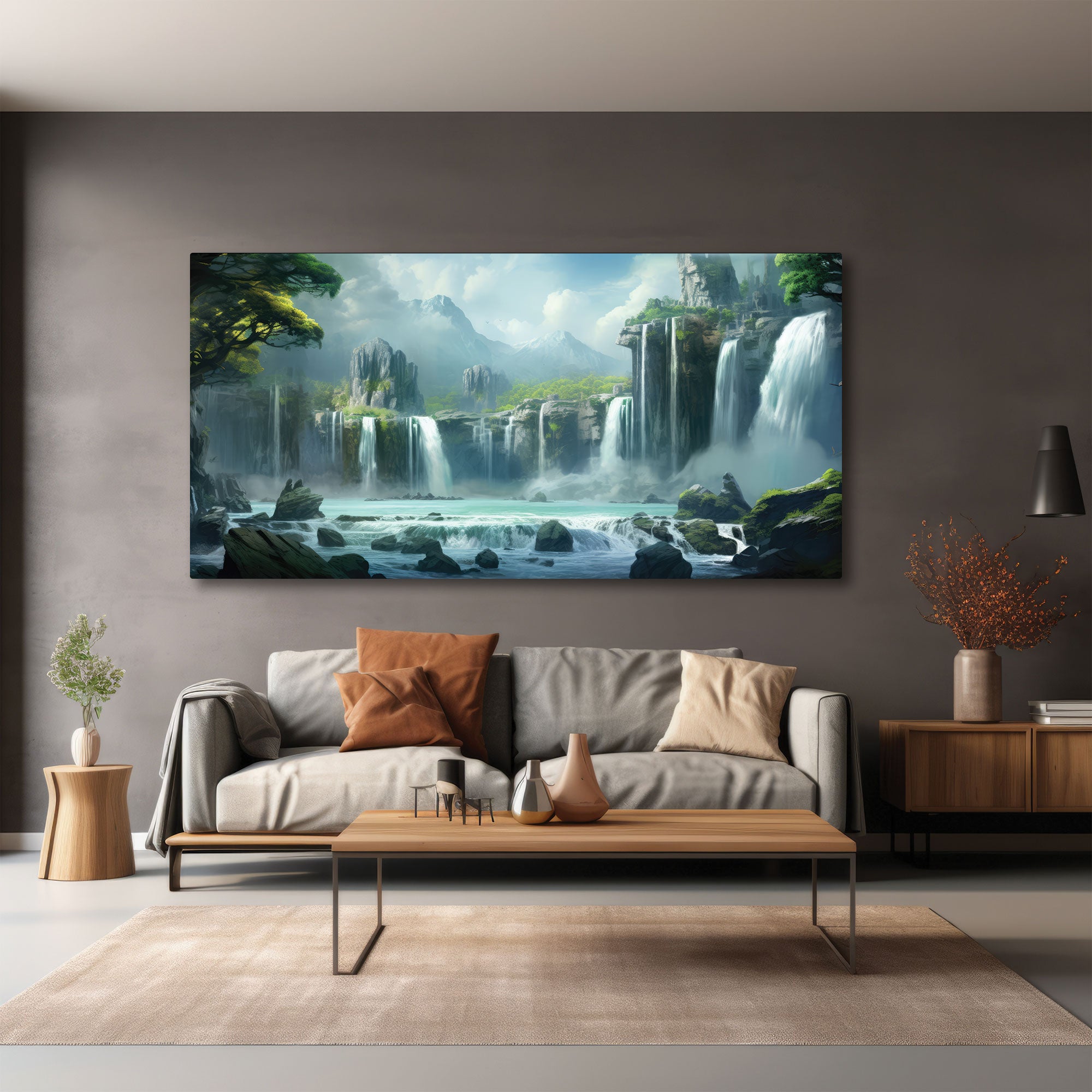 NatureAbstract Canvas painting with frame Big Size Wall Art for living room,Bedroom,Drawing room,Hotels