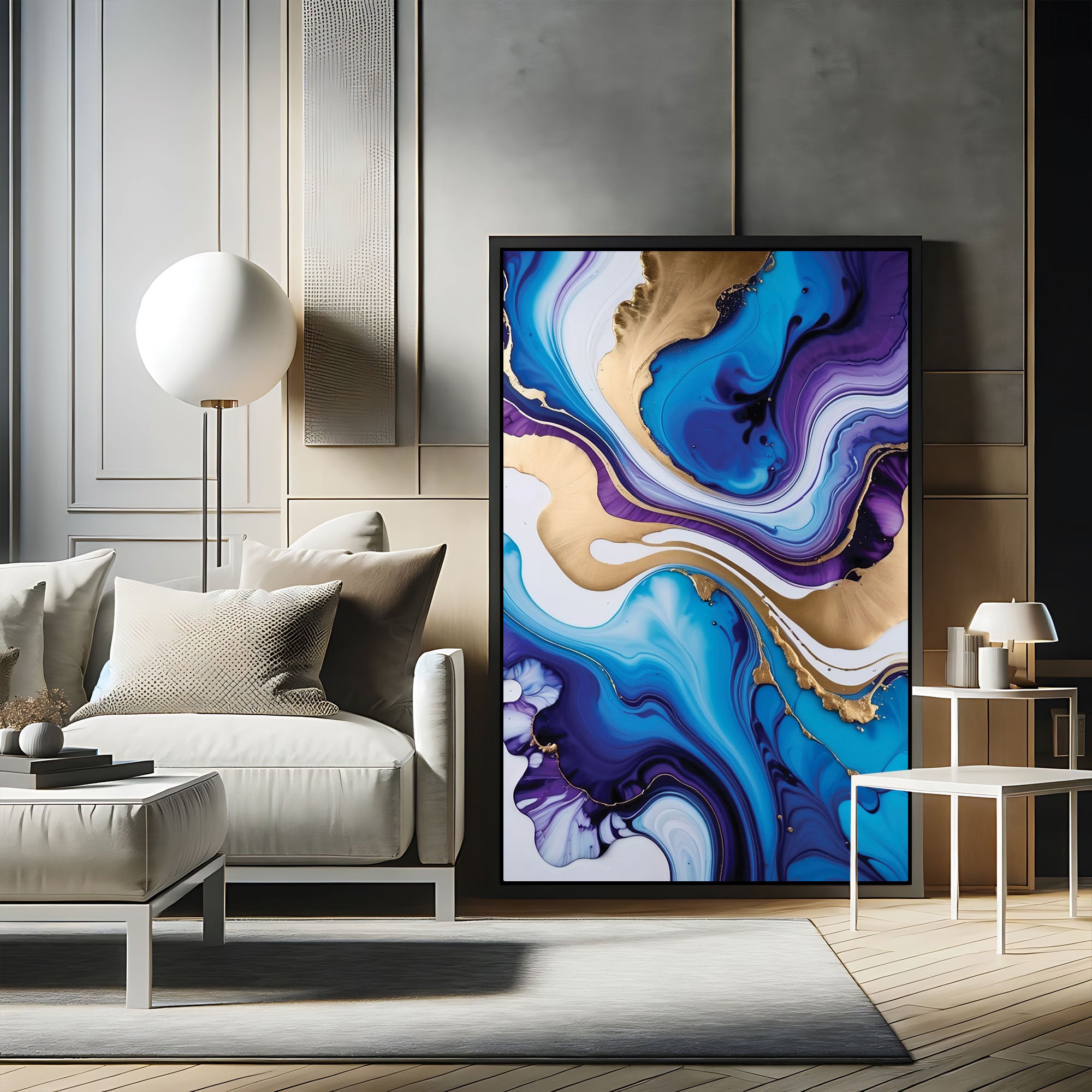 MarbleAbstract Canvas painting with frame Big Size Wall Art for living room,Bedroom,Drawing room,Hotels