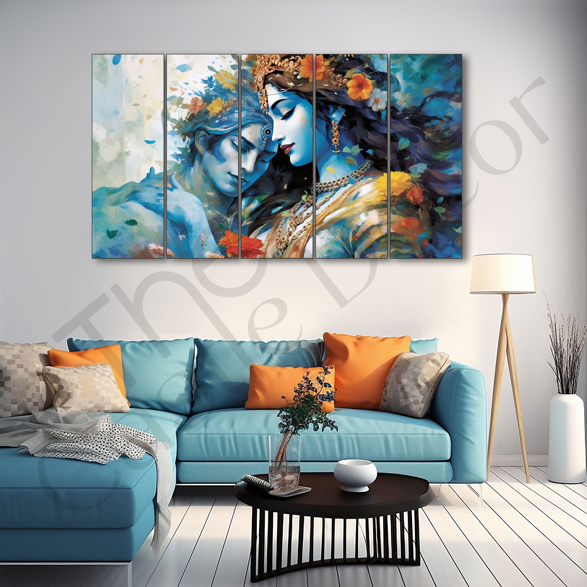Radha Krishan Painting with frame Big Size Wall Art for living room,Bedroom,Drawing room,Hotels