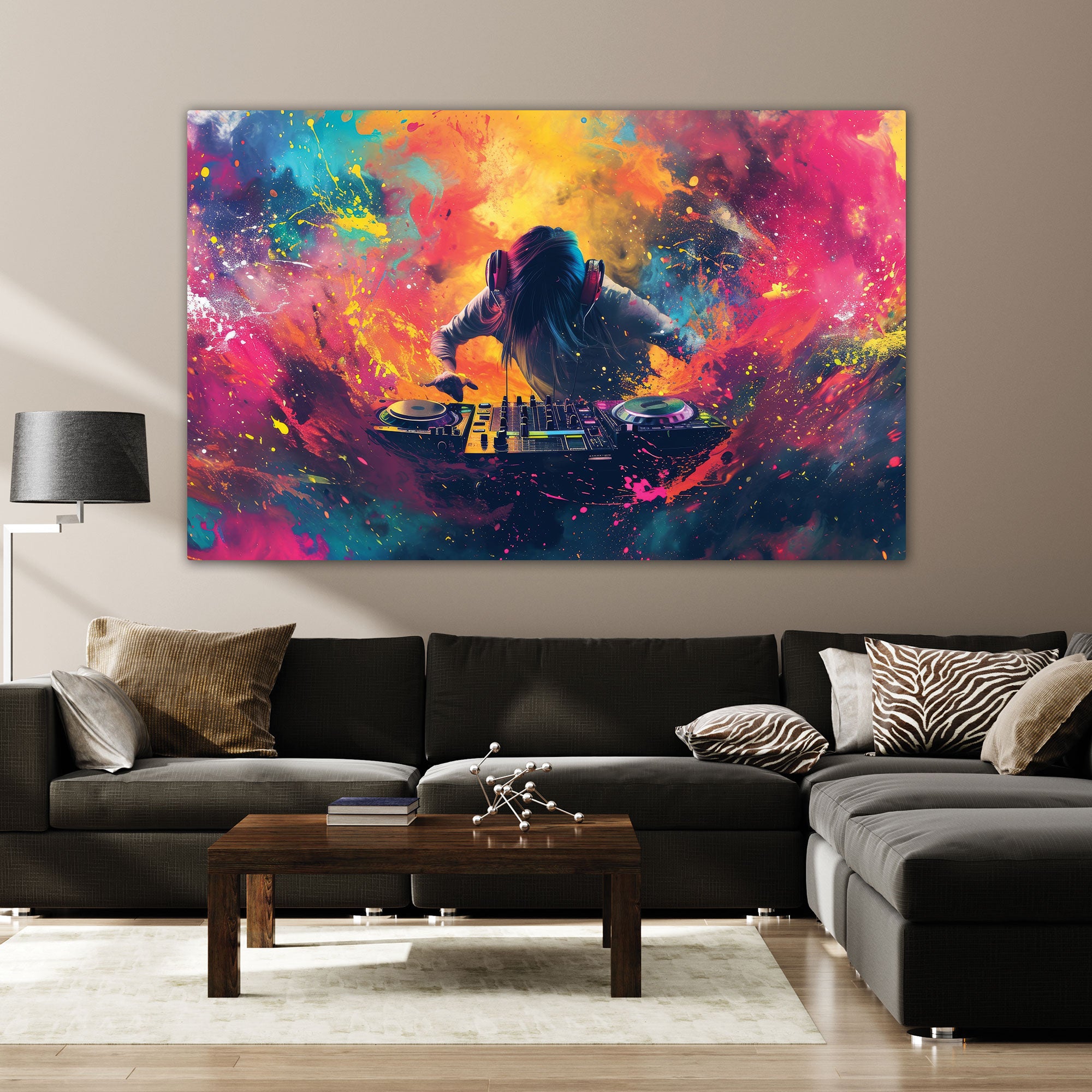 DiscoAbstract Canvas painting with frame Big Size Wall Art for living room,Bedroom,Drawing room,Hotels