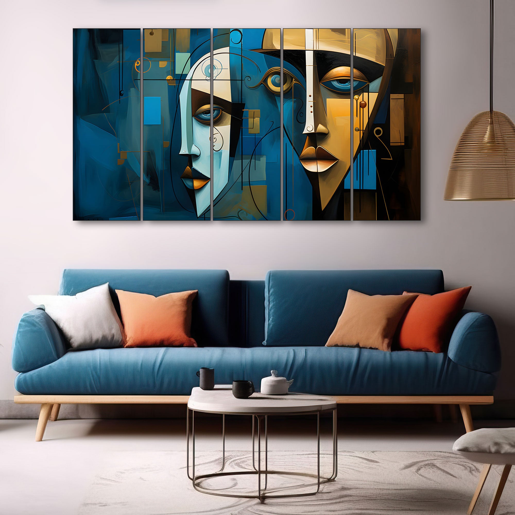 Woman Abstract Painting with frame Big Size Wall Art for living room,Bedroom,Drawing room,Hotels