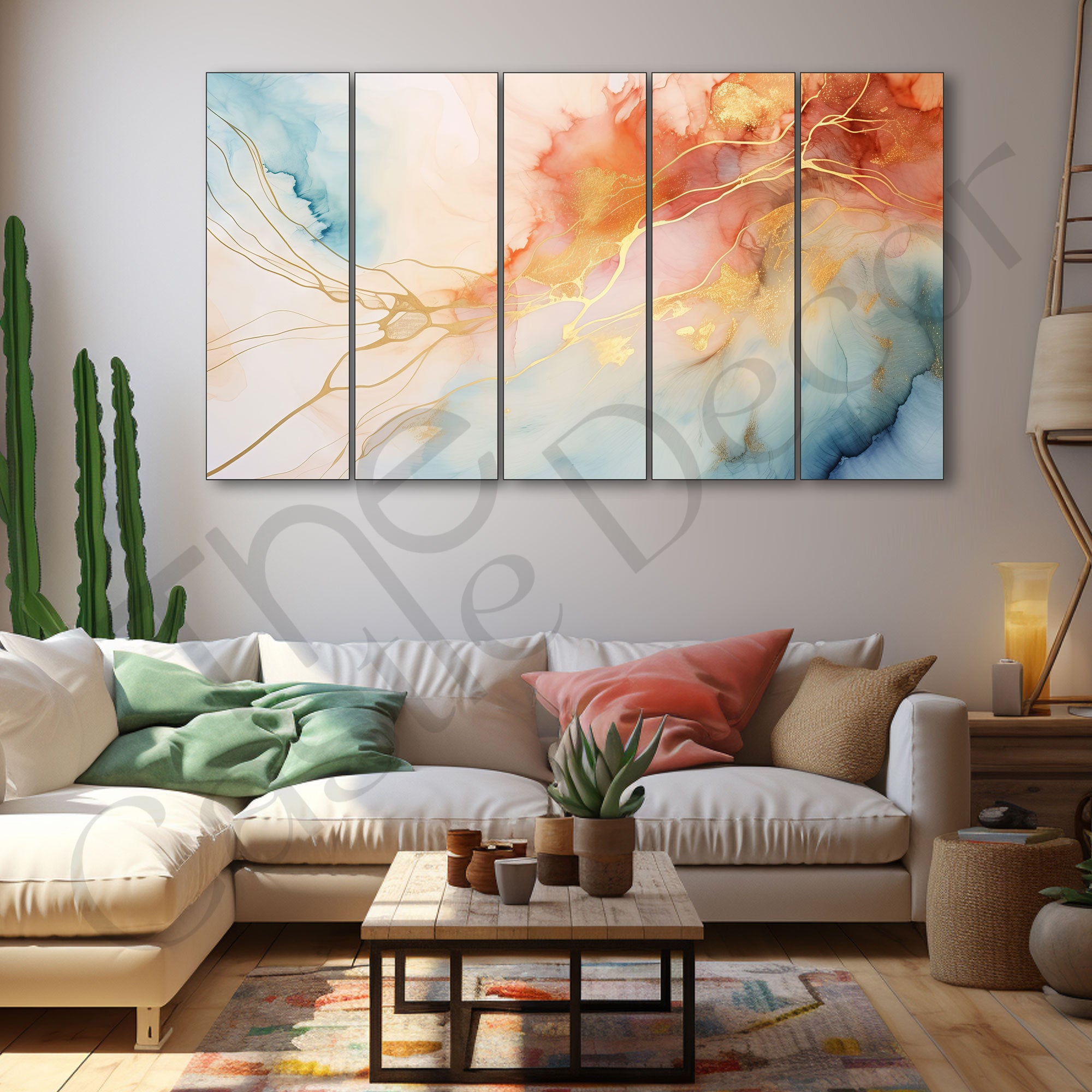 Marble Abstract Painting with frame Big Size Wall Art for living room,Bedroom,Drawing room,Hotels