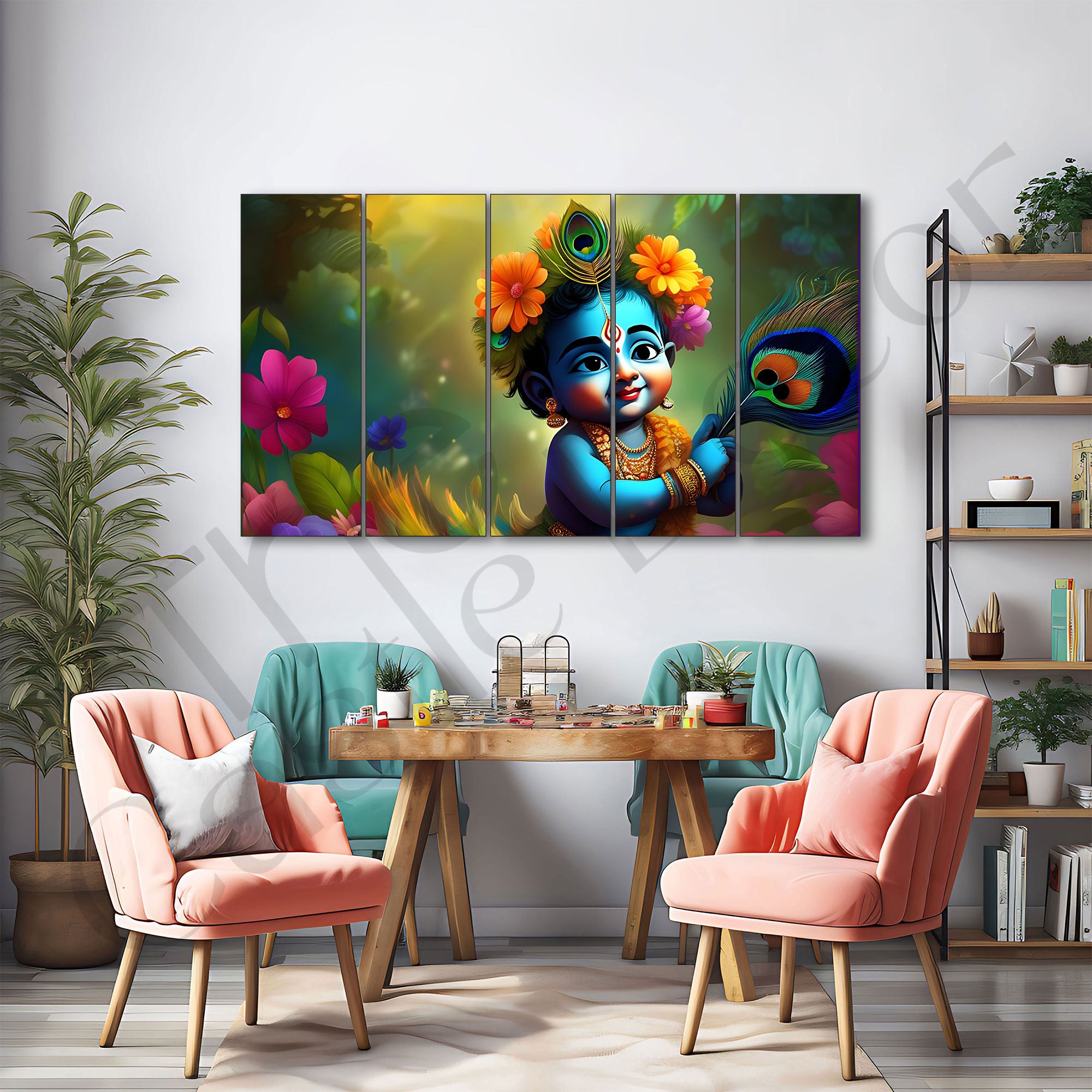 Bal Gopal Painting with frame Big Size Wall Art for living room,Bedroom,Drawing room,Hotels