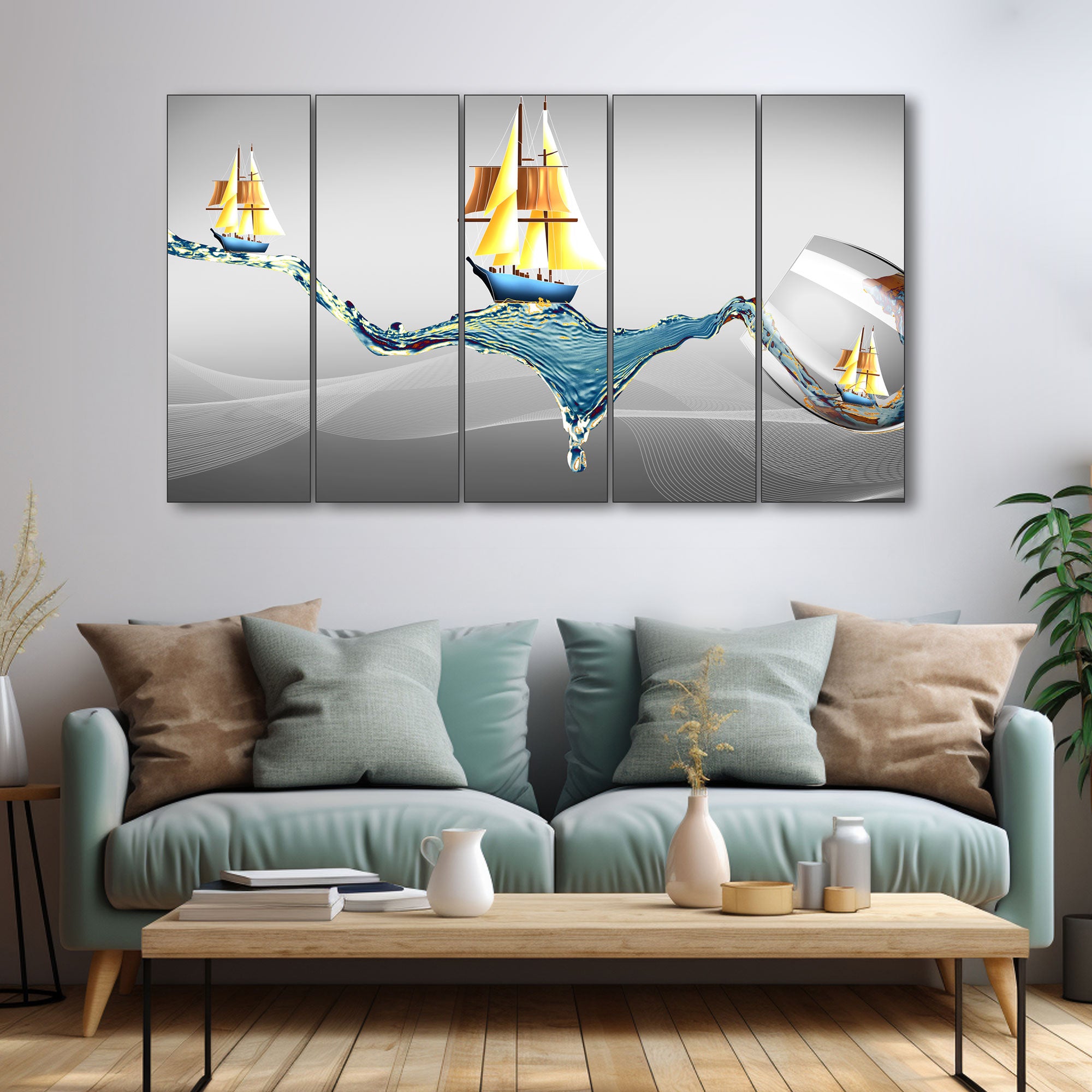 Abstract Painting with frame Big Size Wall Art for living room,Bedroom,Drawing room,Hotels