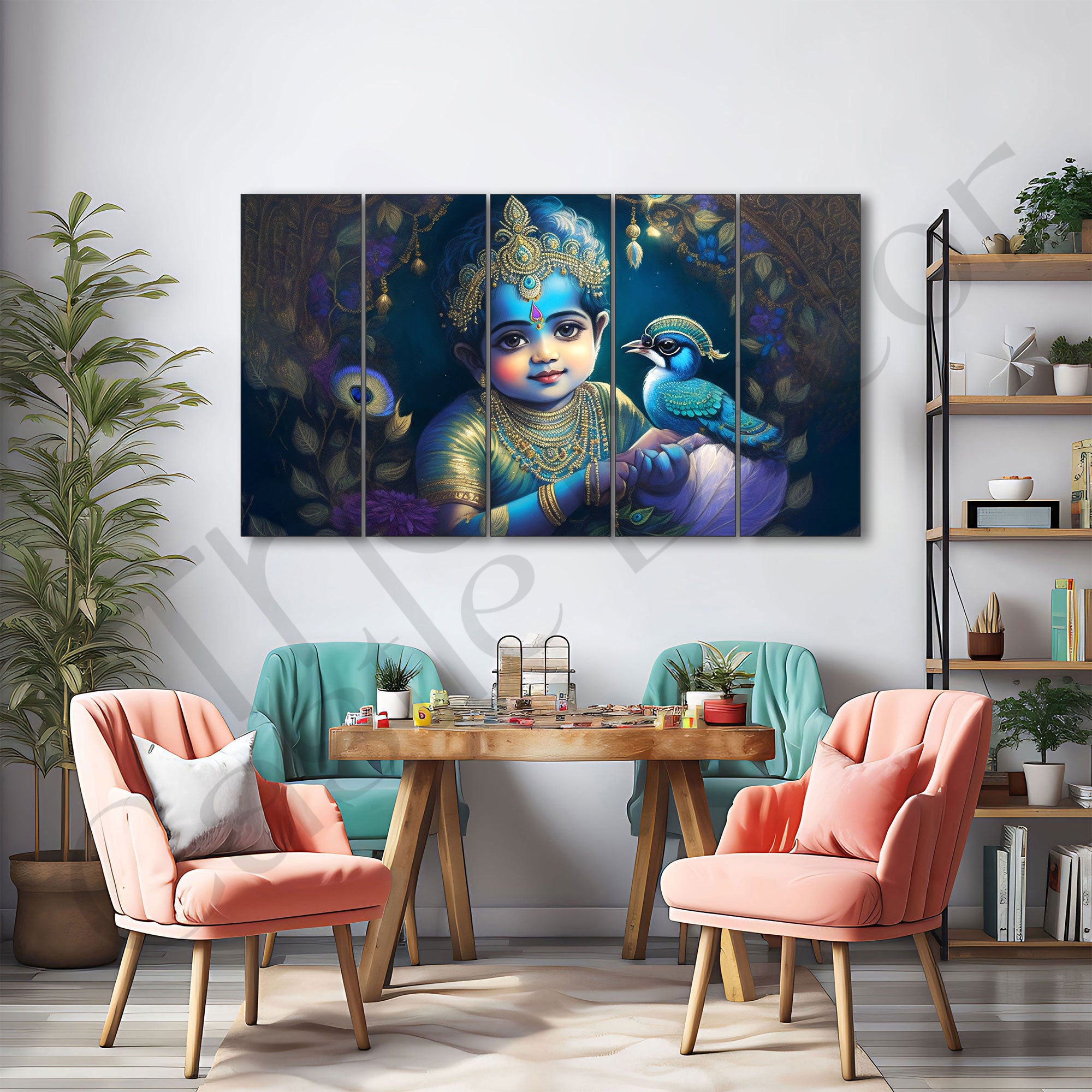 Bal Gopal Painting with frame Big Size Wall Art for living room,Bedroom,Drawing room,Hotels