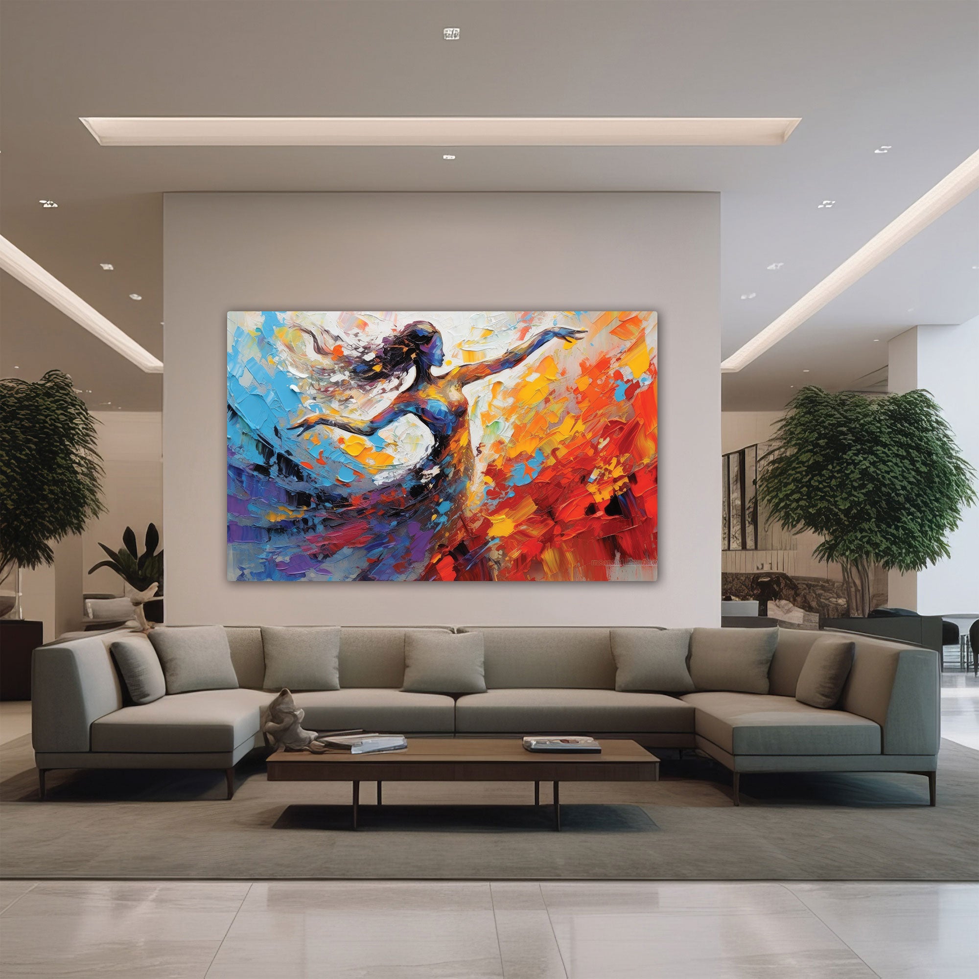 Women danceAbstract Canvas painting with frame Big Size Wall Art for living room,Bedroom,Drawing room,Hotels