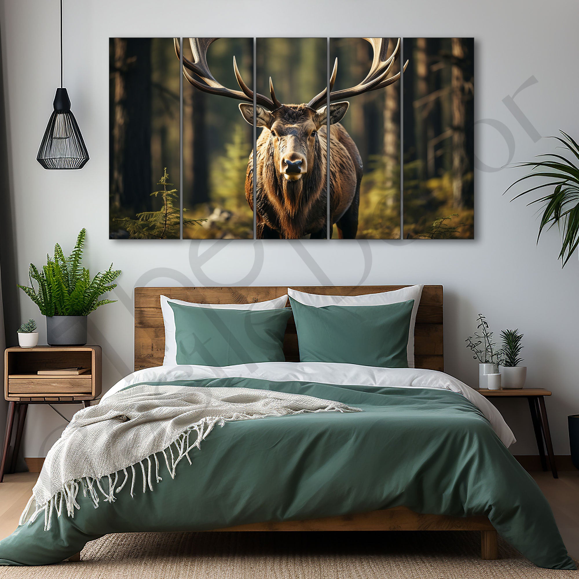 Deer Painting with frame Big Size Wall Art for living room,Bedroom,Drawing room,Hotels