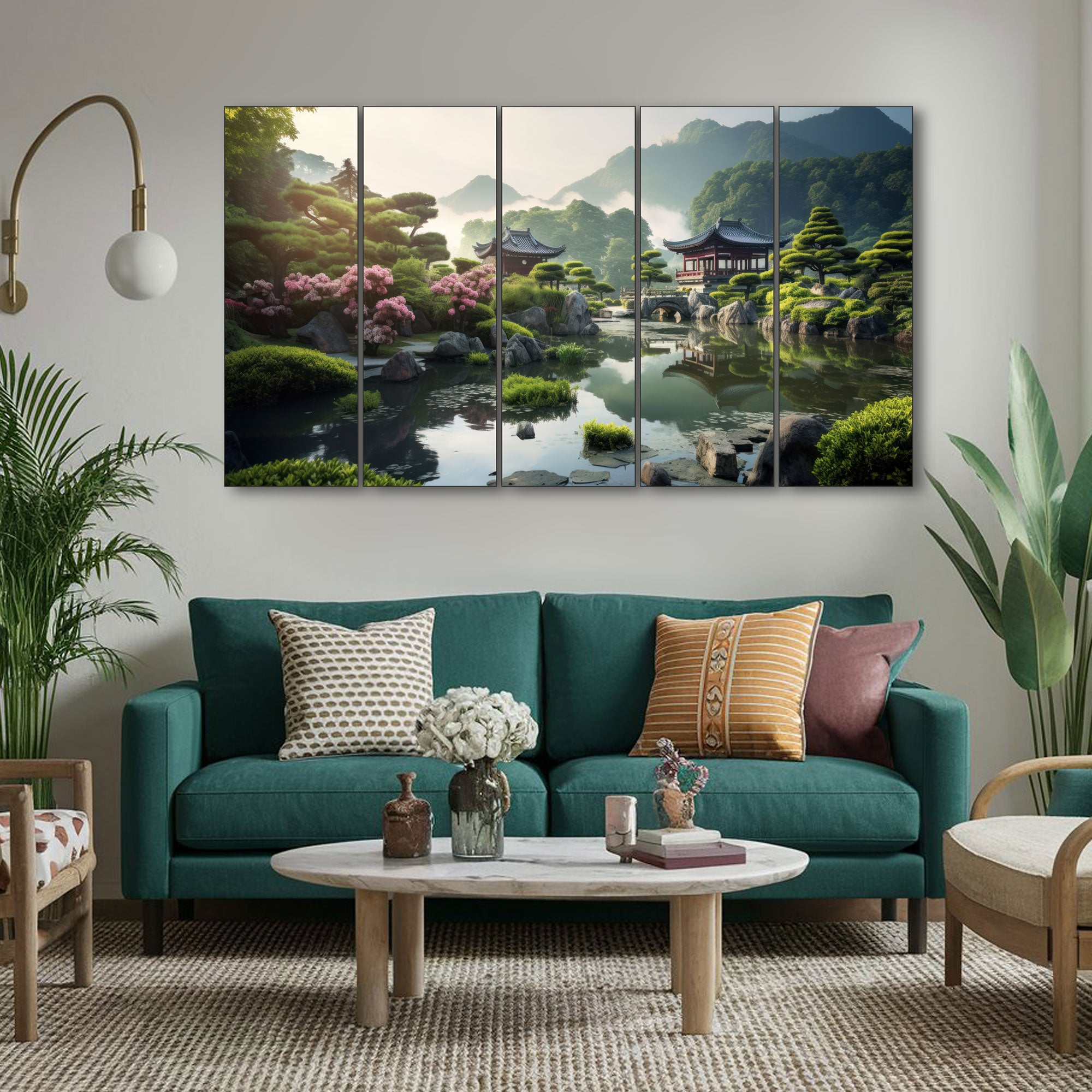 Japanese Painting with frame Big Size Wall Art for living room,Bedroom,Drawing room,Hotels 27x48"