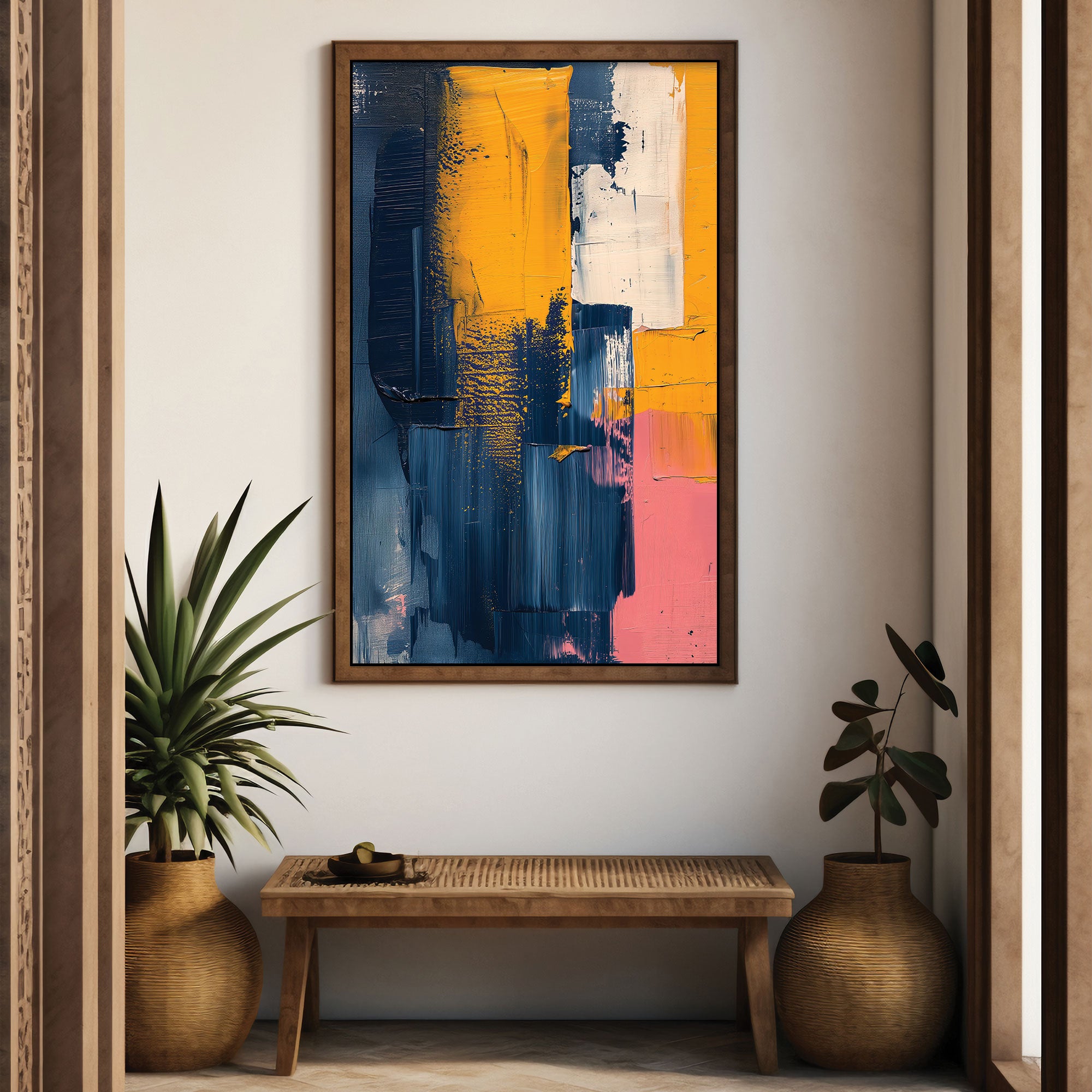 Abstract Canvas painting with frame Big Size Wall Art for living room,Bedroom,Drawing room,Hotels