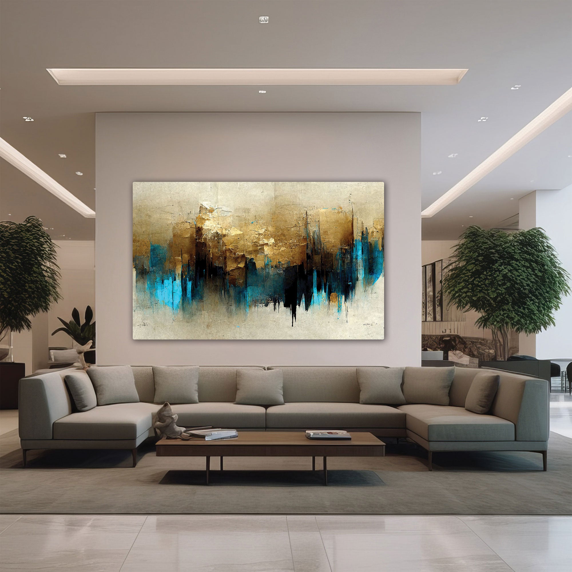 Modern Abstract Canvas painting with frame Big Size Wall Art for living room,Bedroom,Drawing room,Hotels