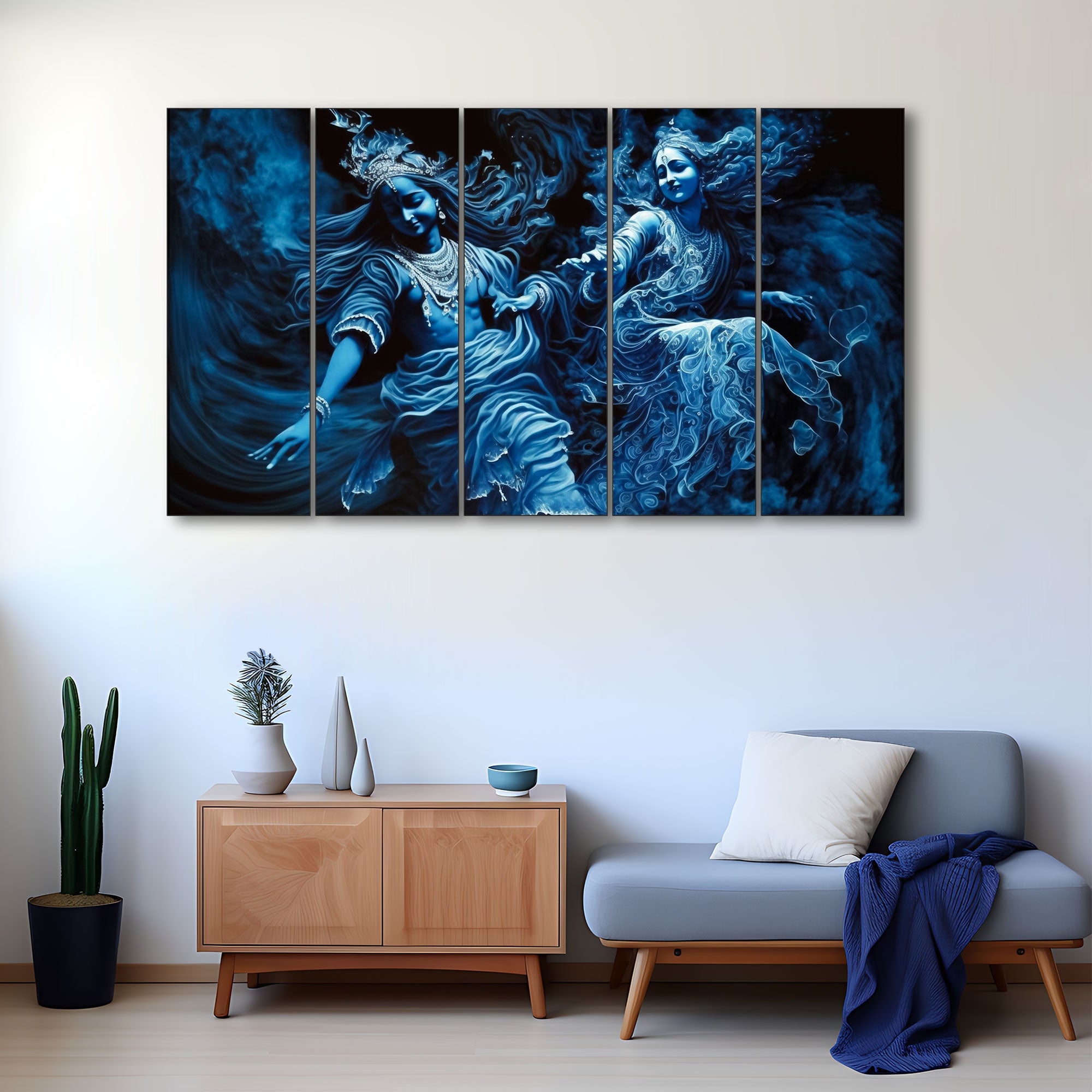 Radha Krishna Painting with frame Big Size Wall Art for living room,Bedroom,Drawing room,Hotels