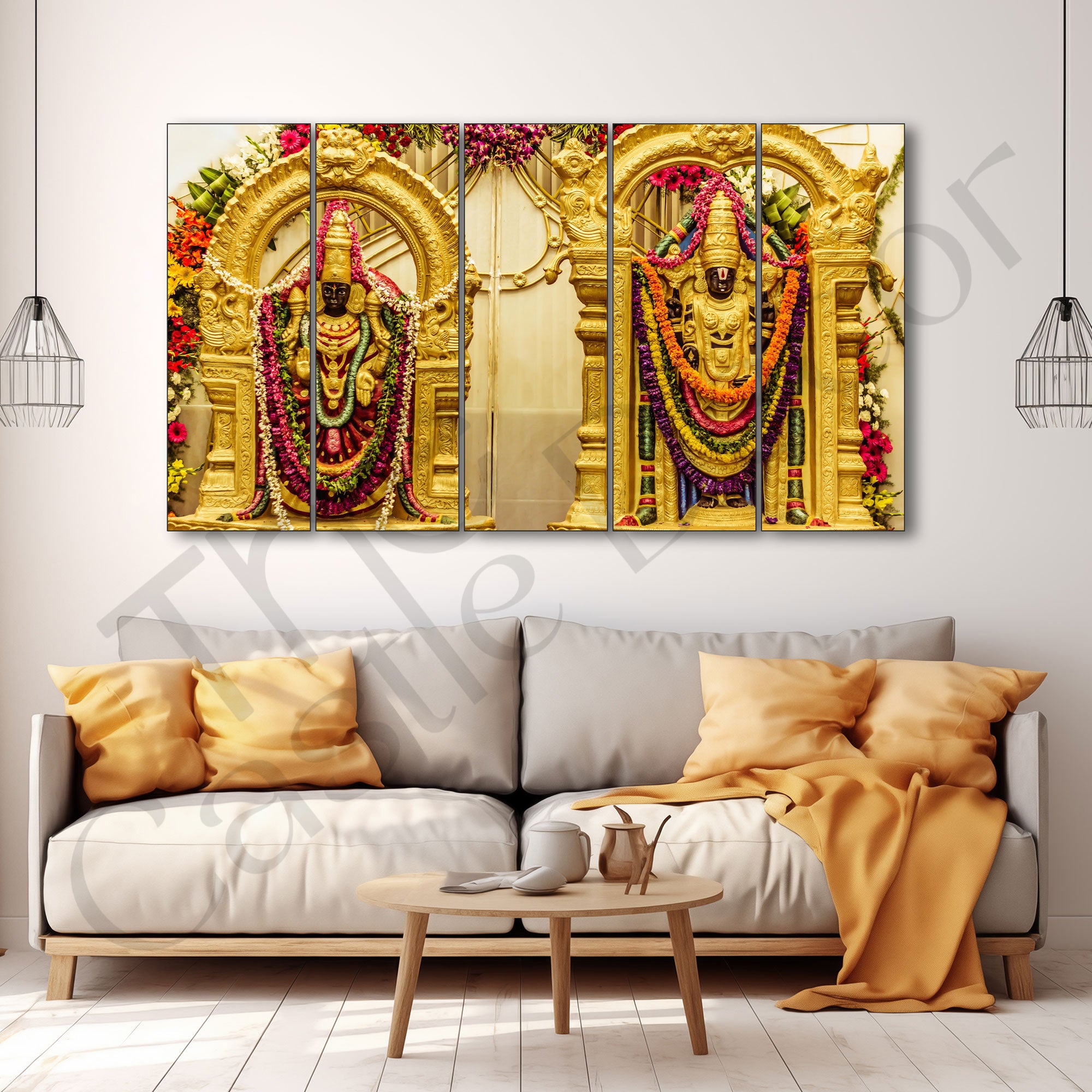 Thirupathi Balaji Painting with frame Big Size Wall Art for living room,Bedroom,Drawing room,Hotels