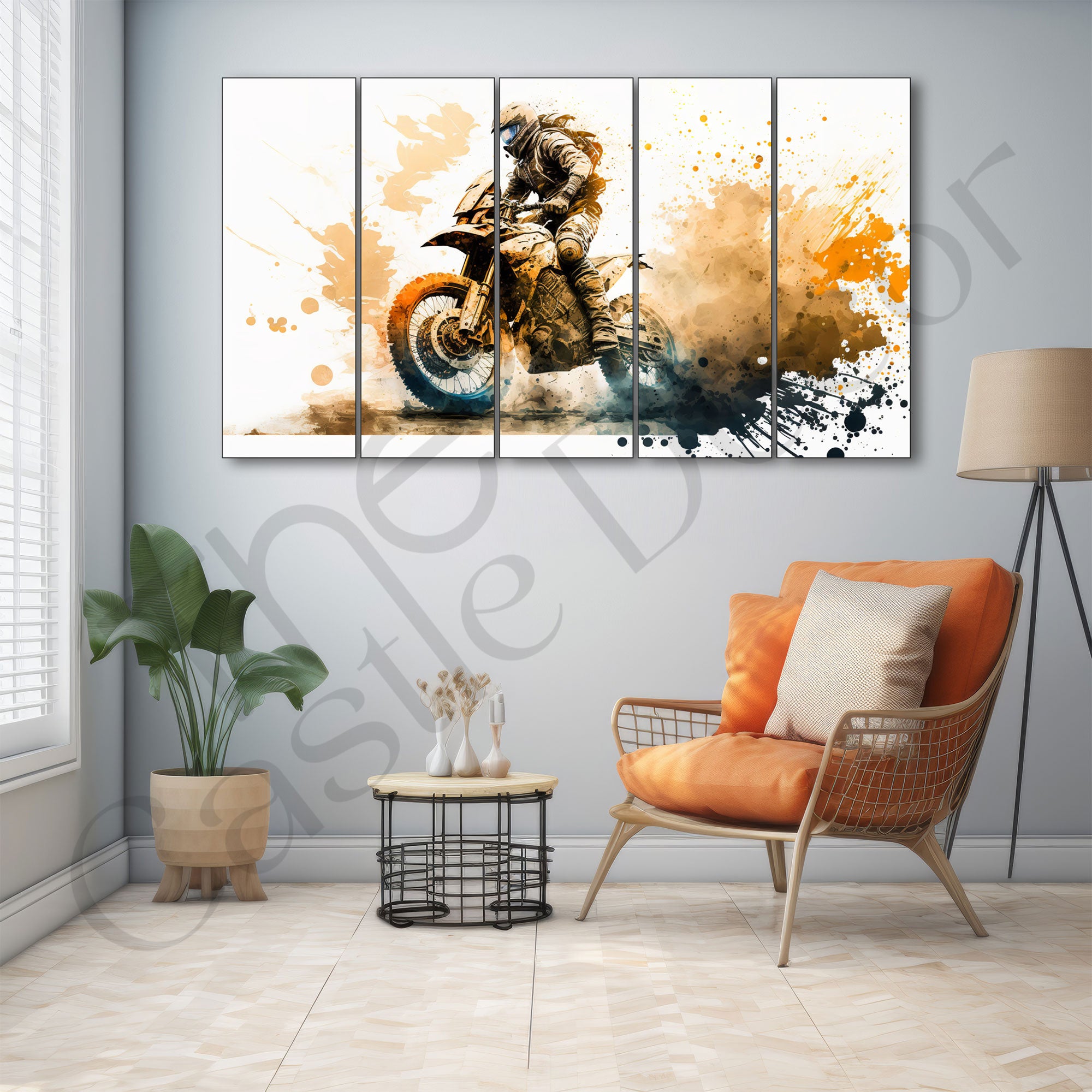 Bike Painting with frame Big Size Wall Art for living room,Bedroom,Drawing room,Hotels