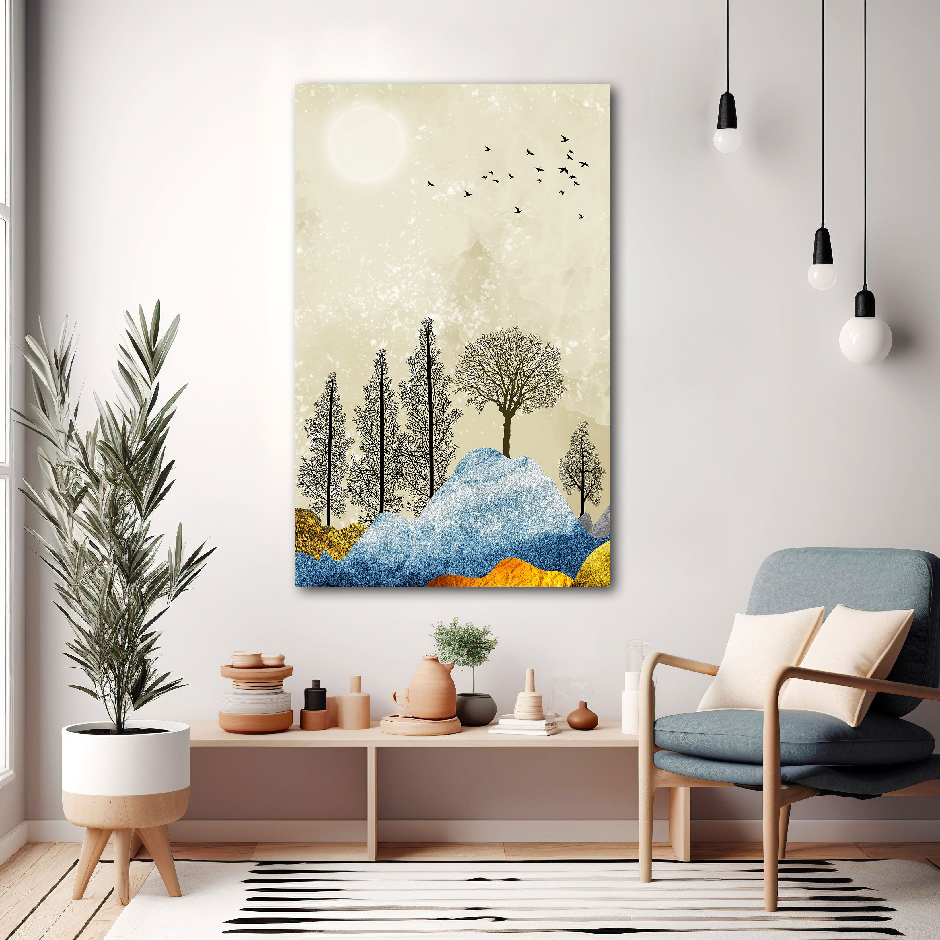 chinese scenery Abstract Canvas painting with frame Big Size Wall Art for living room,Bedroom,Drawing room,Hotels
