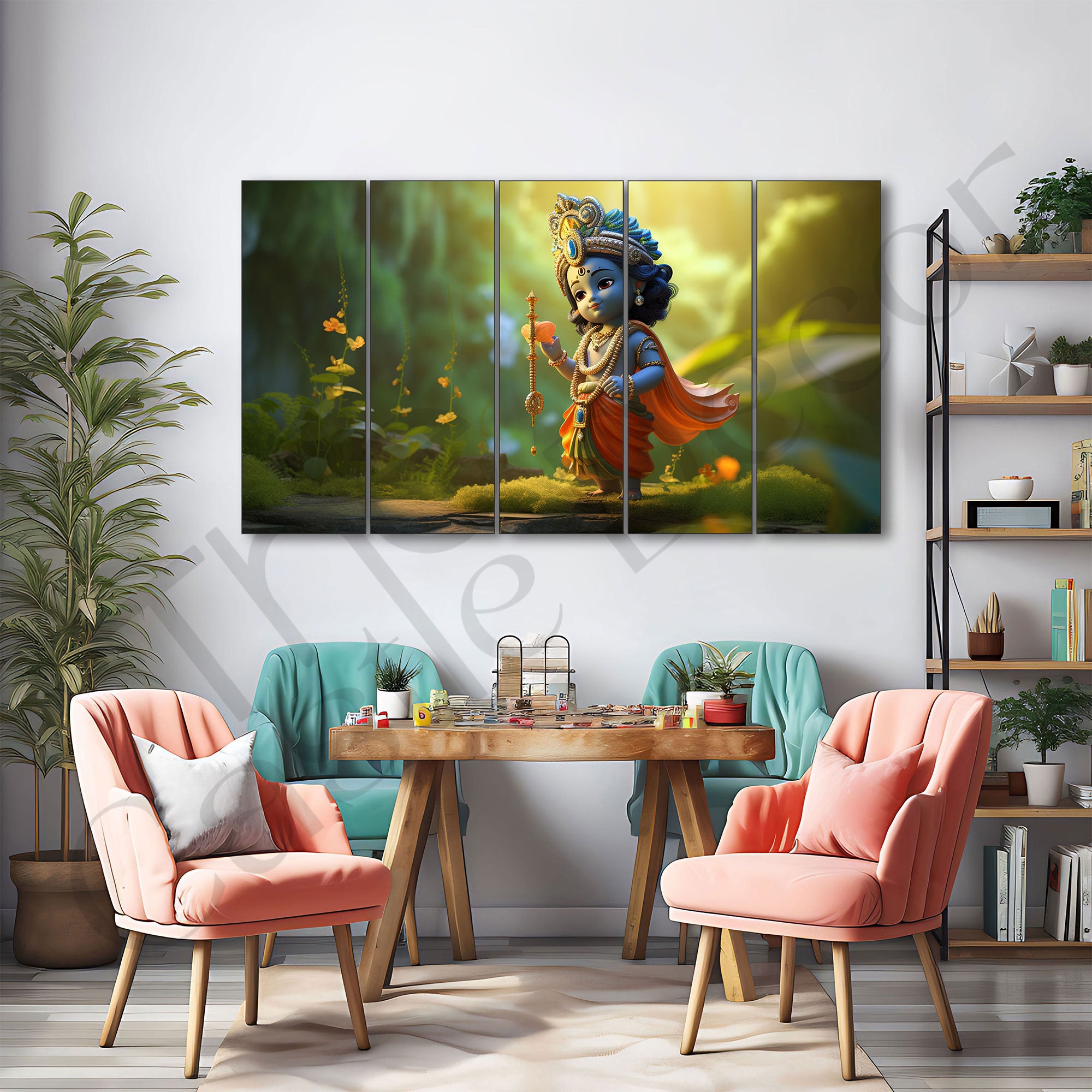 Bal Gopal Painting with frame Big Size Wall Art for living room,Bedroom,Drawing room,Hotels