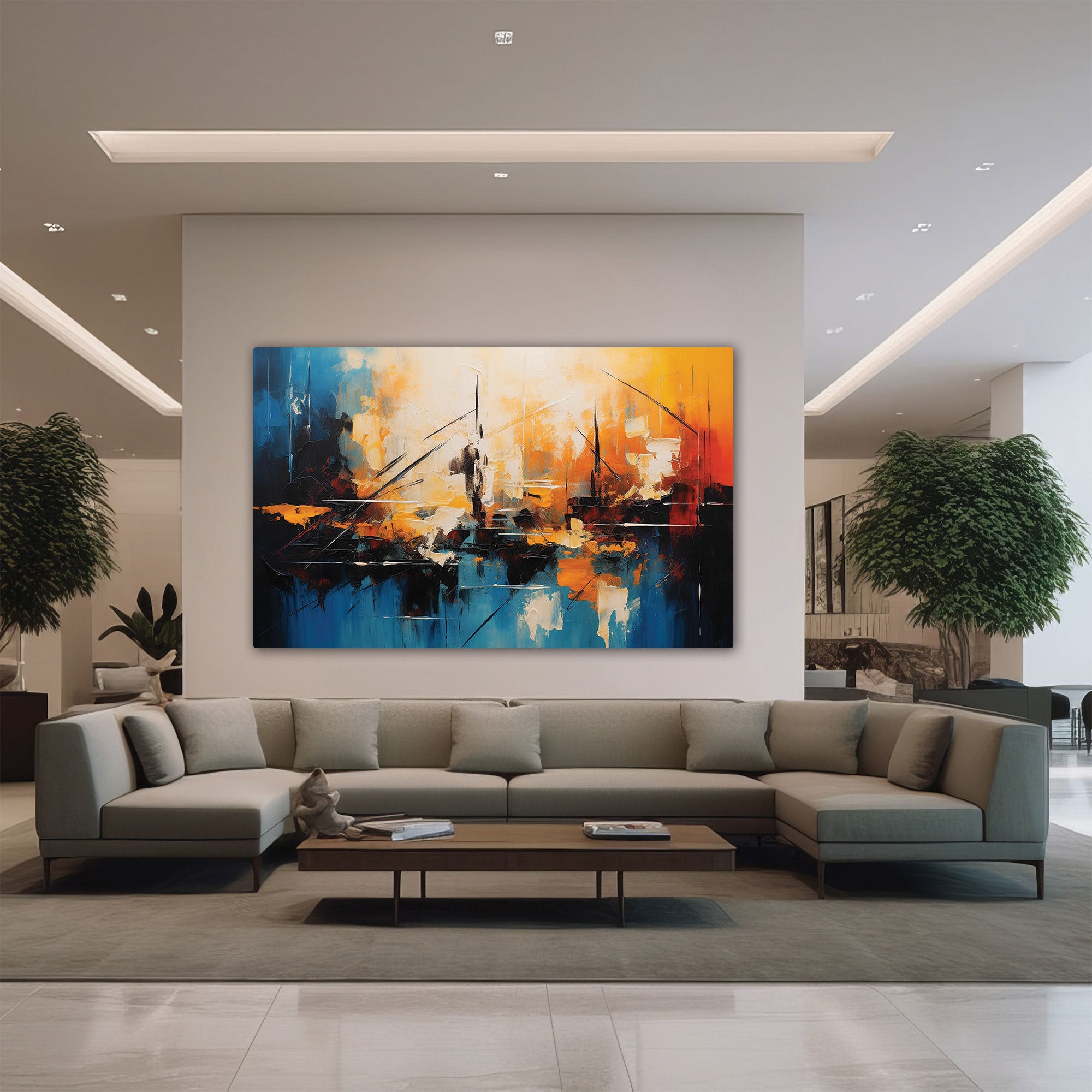 Abstract Canvas painting with frame Big Size Wall Art for living room,Bedroom,Drawing room,Hotels