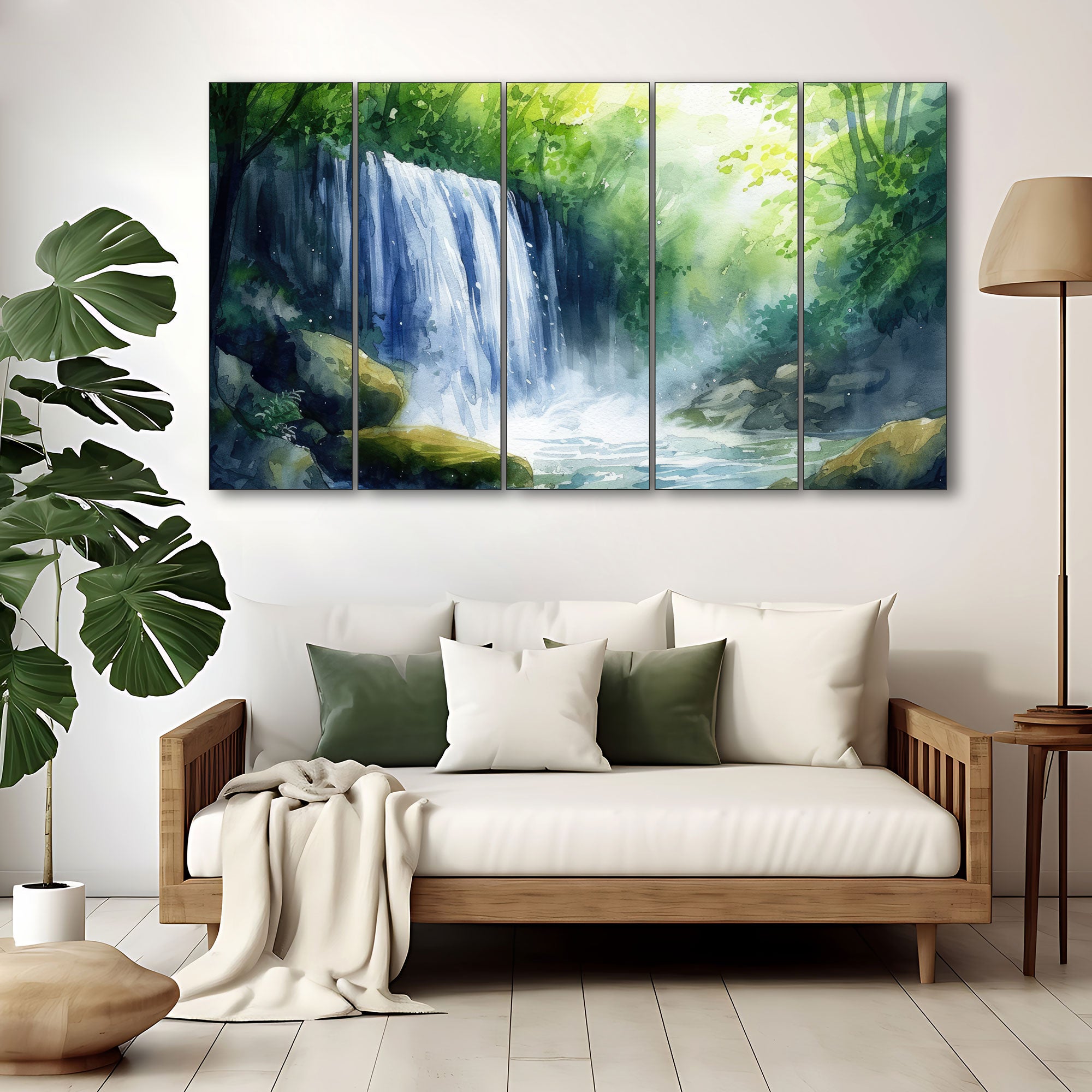 Waterfall Painting with frame Big Size Wall Art for living room,Bedroom,Drawing room,Hotels