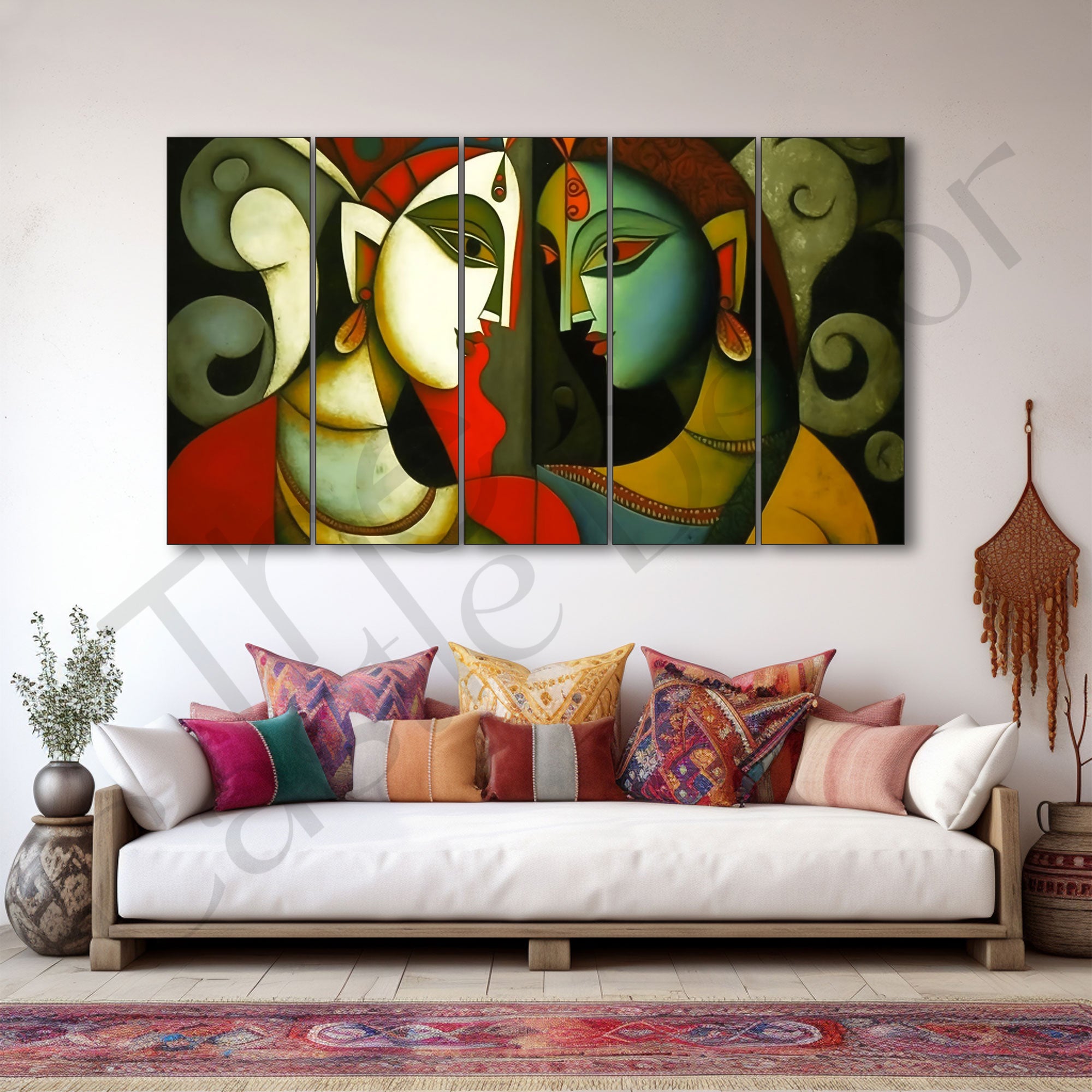 Radha Krishna Painting with frame Big Size Wall Art for living room,Bedroom,Drawing room,Hotels