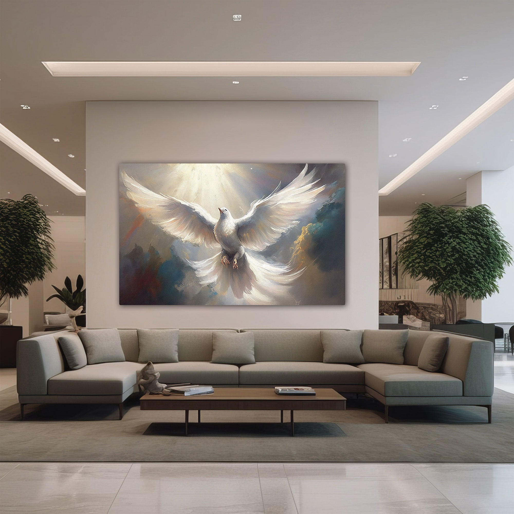 PigeonAbstract Canvas painting with frame Big Size Wall Art for living room,Bedroom,Drawing room,Hotels