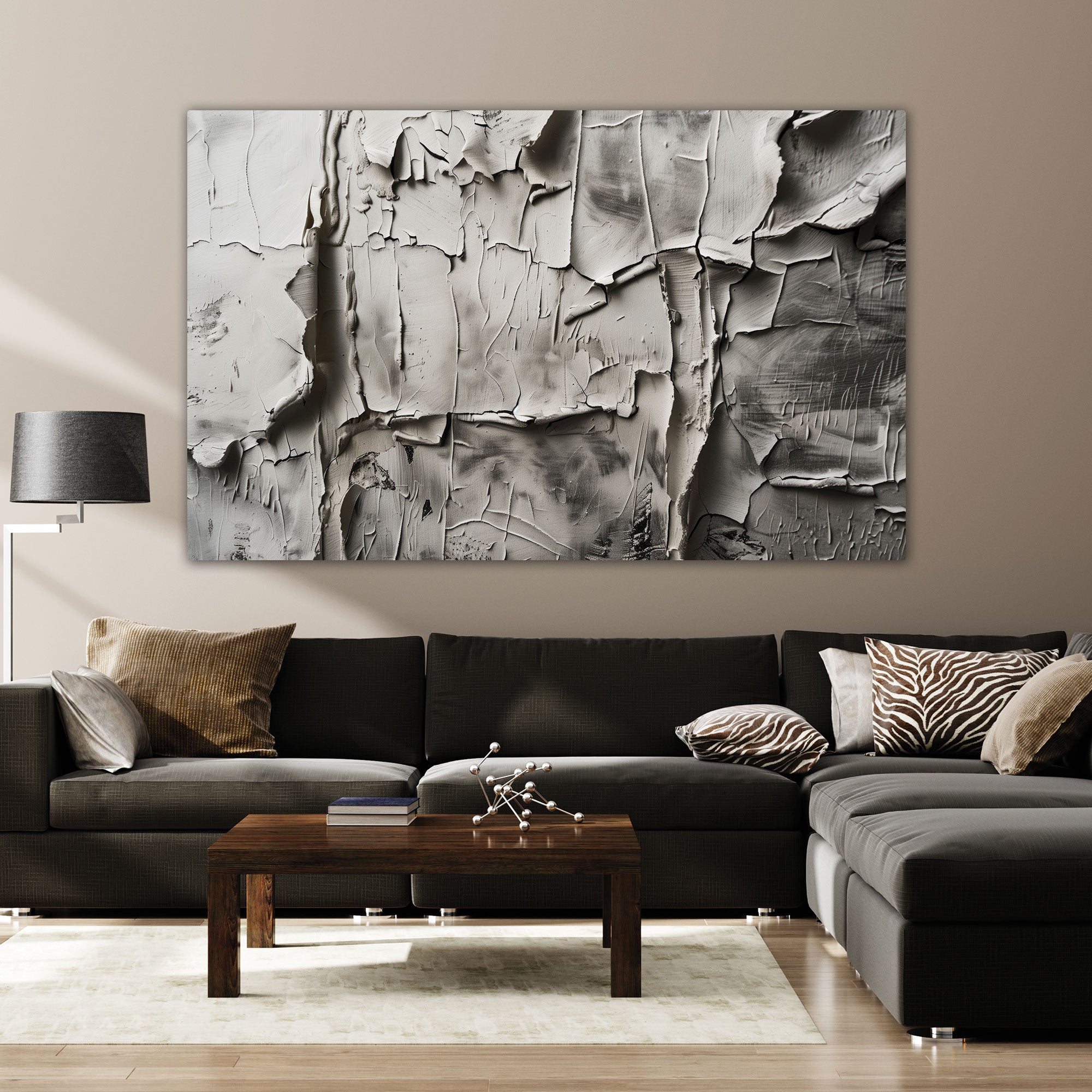 White stucco wallAbstract Canvas painting with frame Big Size Wall Art for living room,Bedroom,Drawing room,Hotels