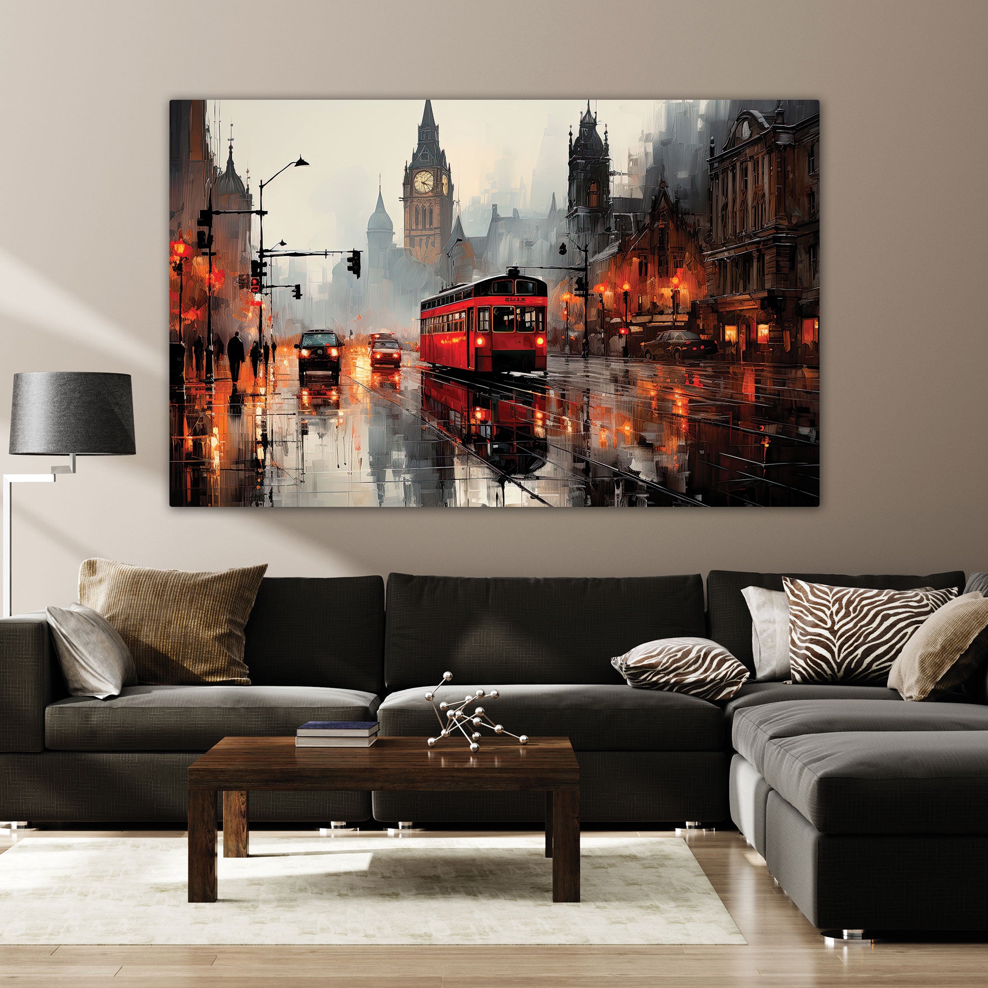 Vintage trainAbstract Canvas painting with frame Big Size Wall Art for living room,Bedroom,Drawing room,Hotels