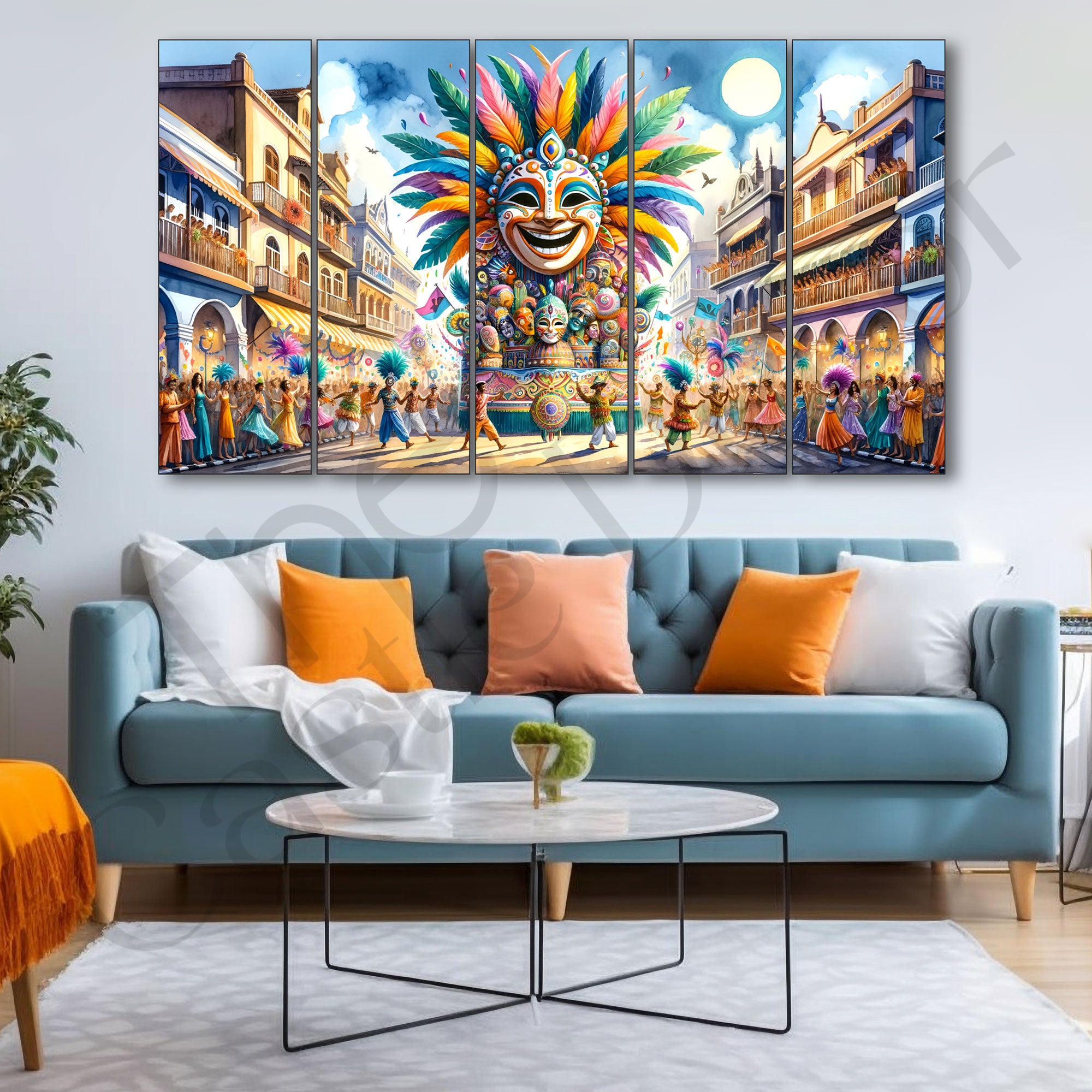 Carnival Painting with frame Big Size Wall Art for living room,Bedroom,Drawing room,Hotels