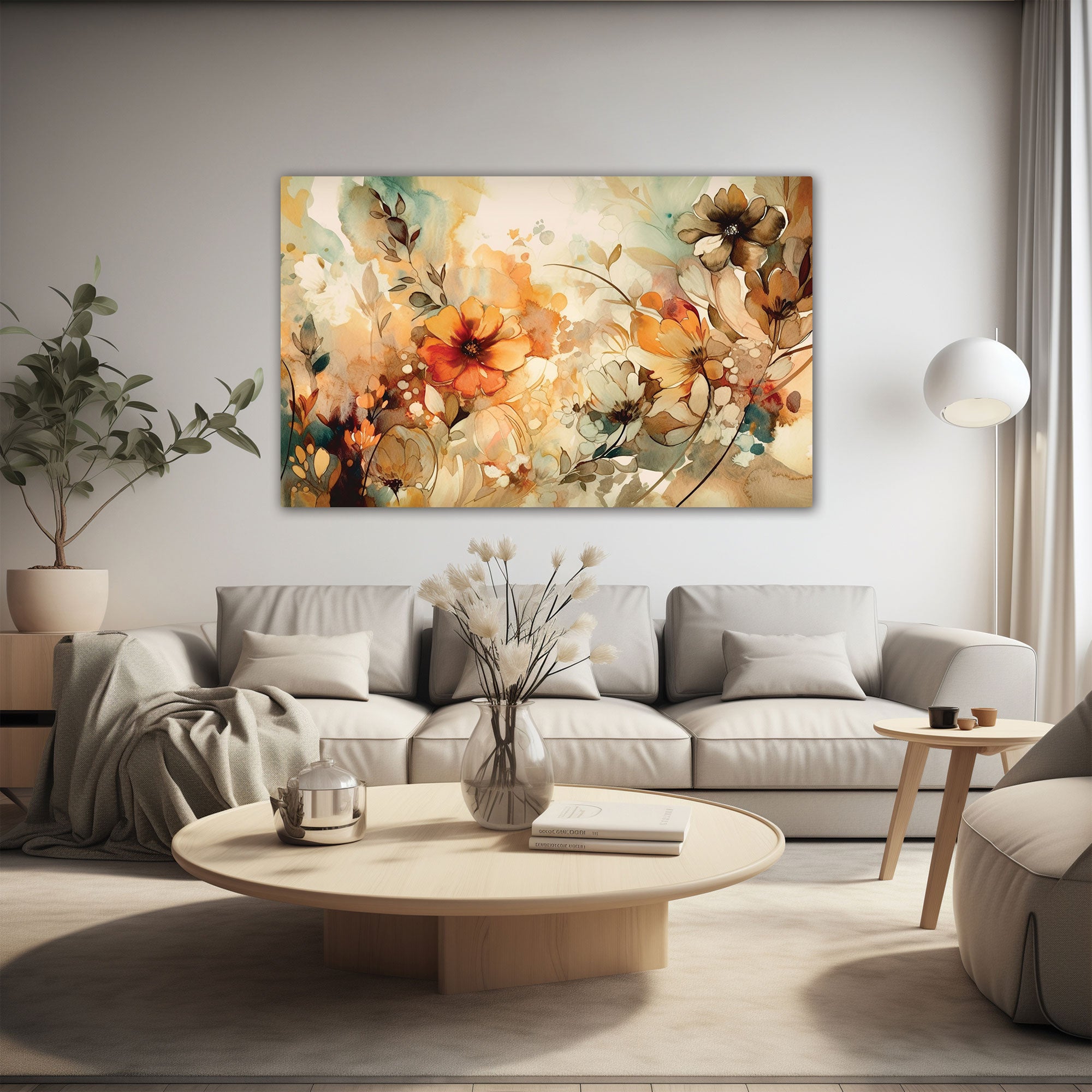 Multicolor flower Canvas painting with frame Big Size Wall Art for living room,Bedroom,Drawing room,Hotels