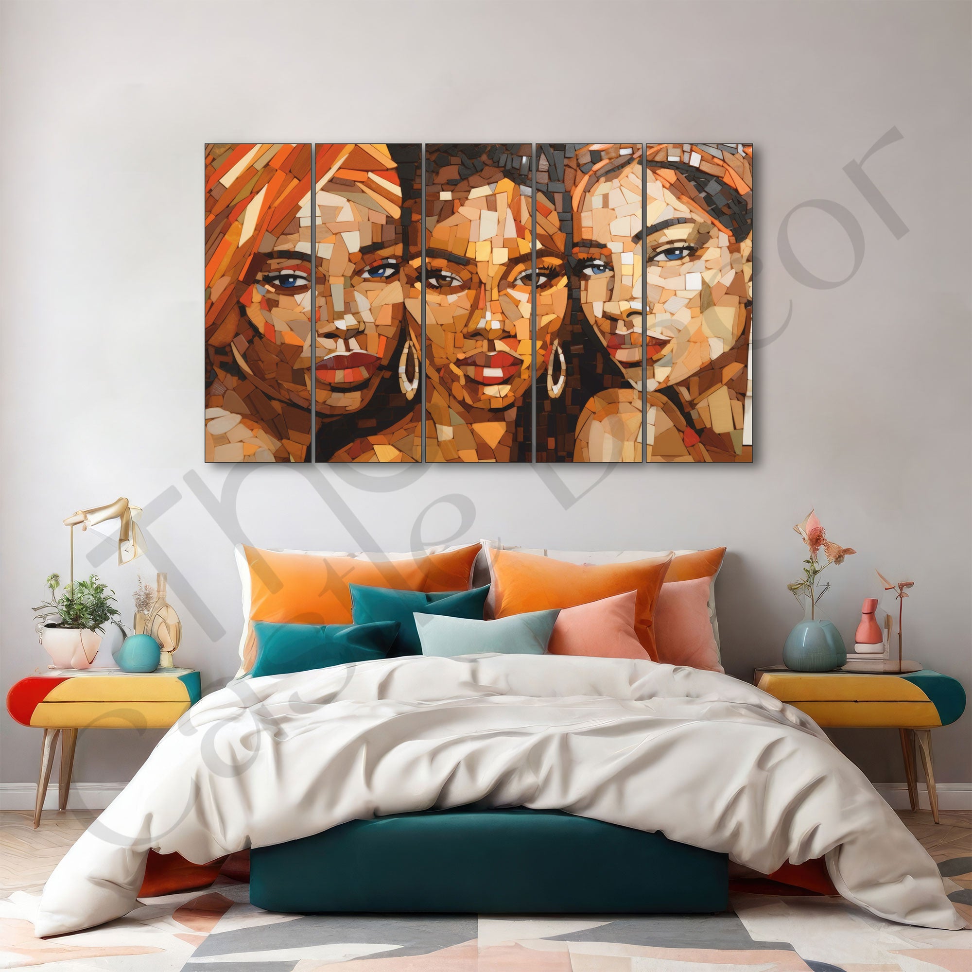 Woman Abstract Painting with frame Big Size Wall Art for living room,Bedroom,Drawing room,Hotels