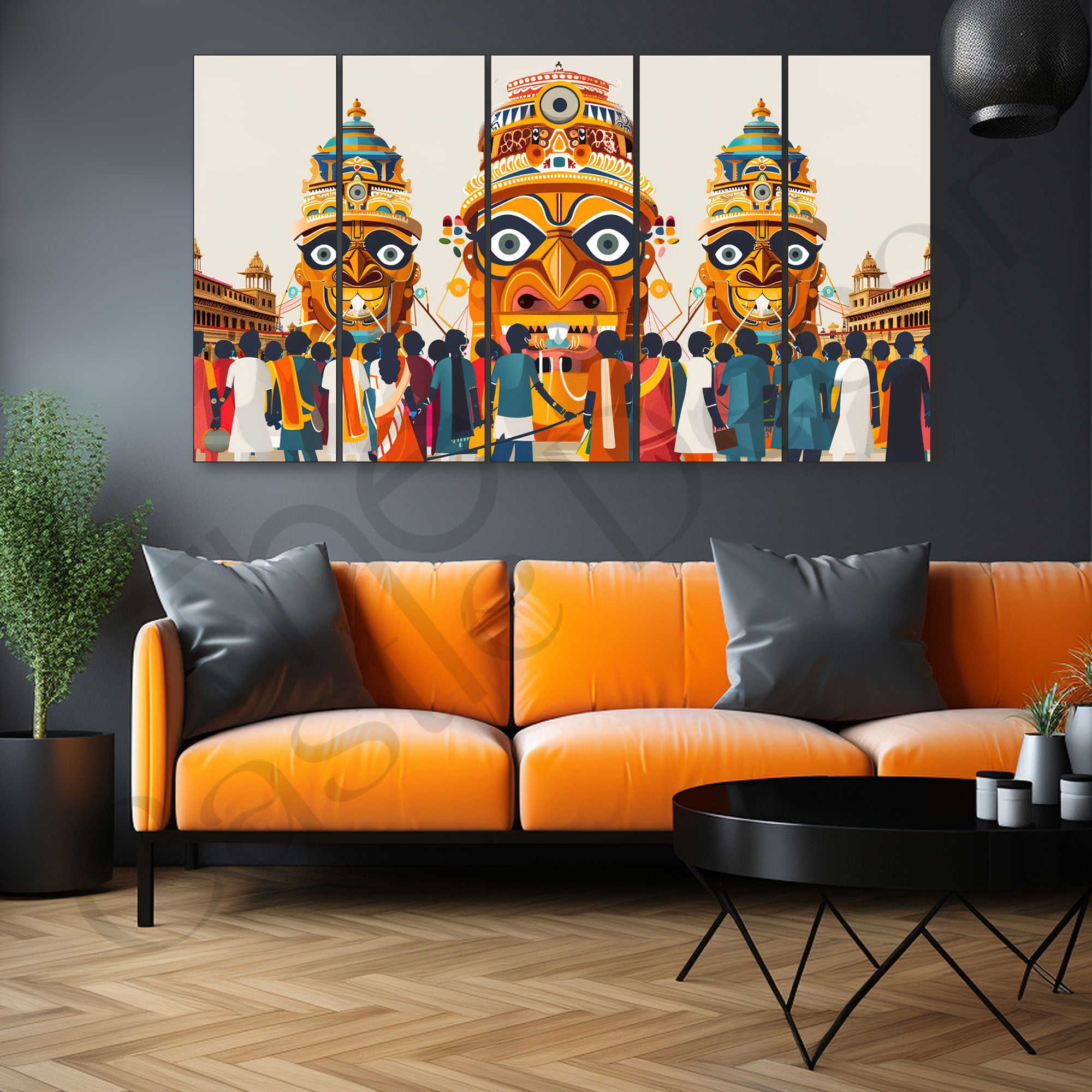 Shri Jagannath Painting with frame Big Size Wall Art for living room,Bedroom,Drawing room,Hotels