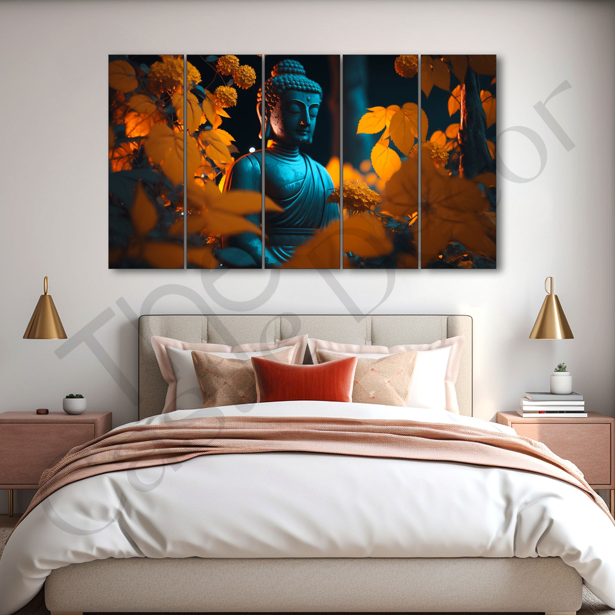 Lord Budha Painting with frame Big Size Wall Art for living room,Bedroom,Drawing room,Hotels