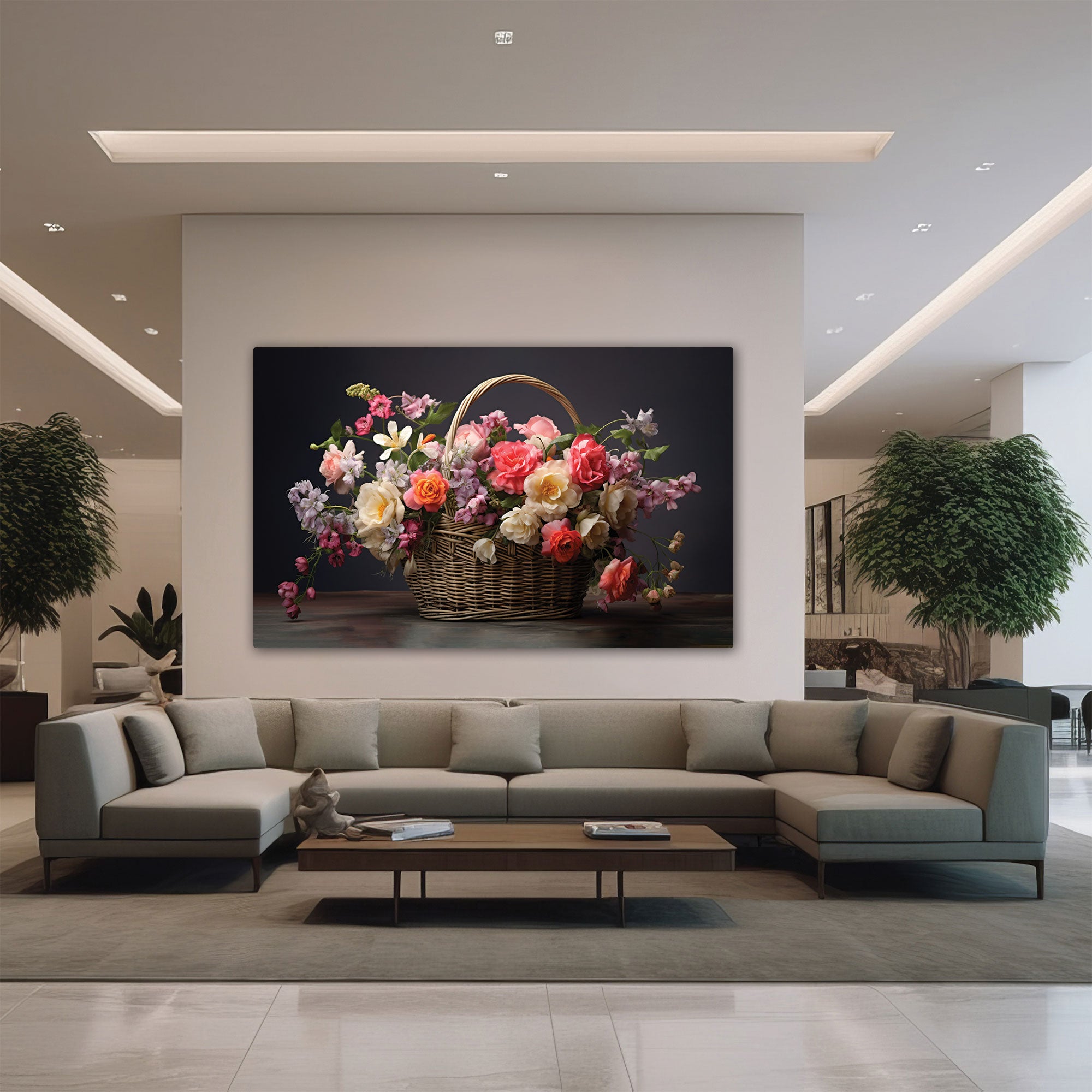 FlowersAbstract Canvas painting with frame Big Size Wall Art for living room,Bedroom,Drawing room,Hotels