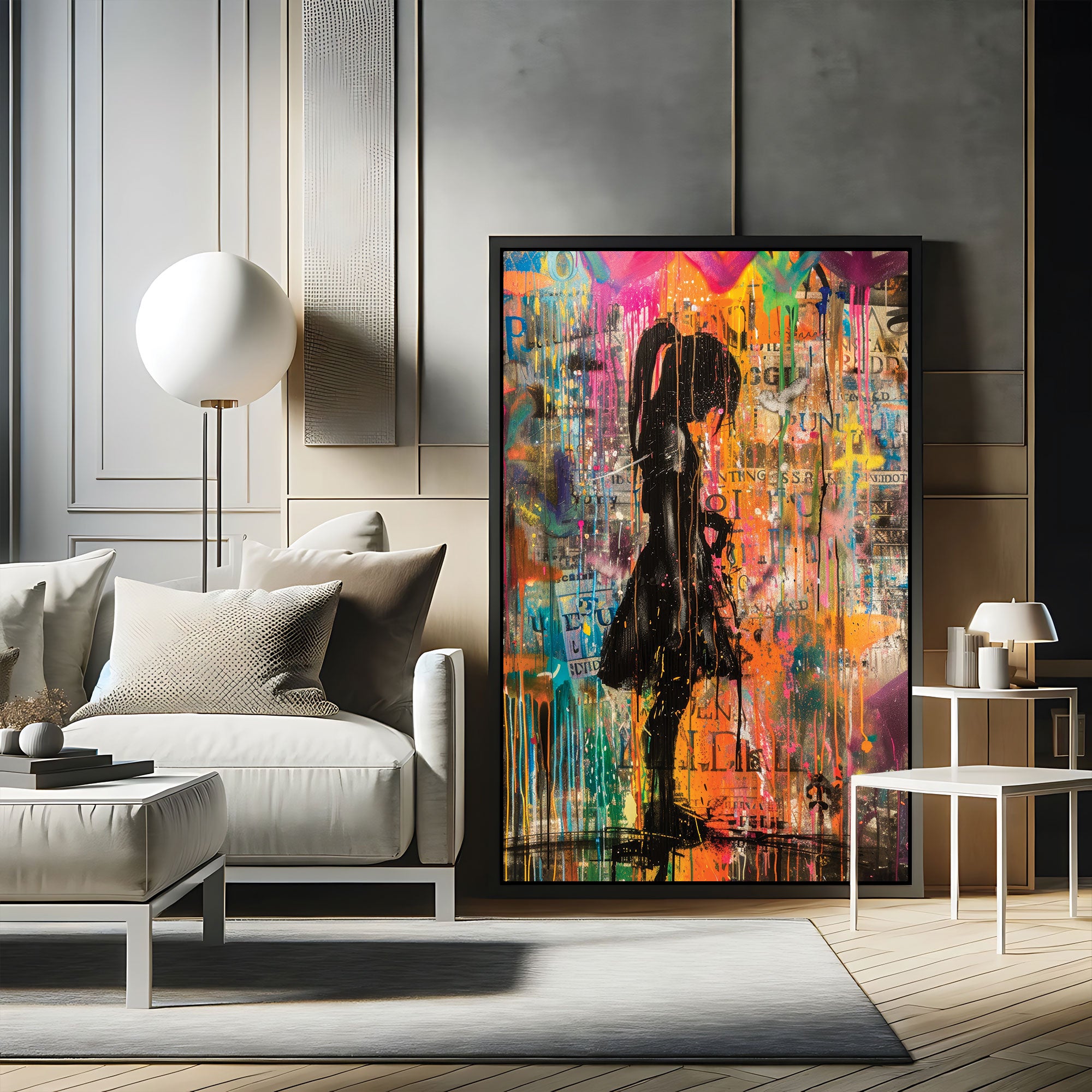 DancersAbstract Canvas painting with frame Big Size Wall Art for living room,Bedroom,Drawing room,Hotels