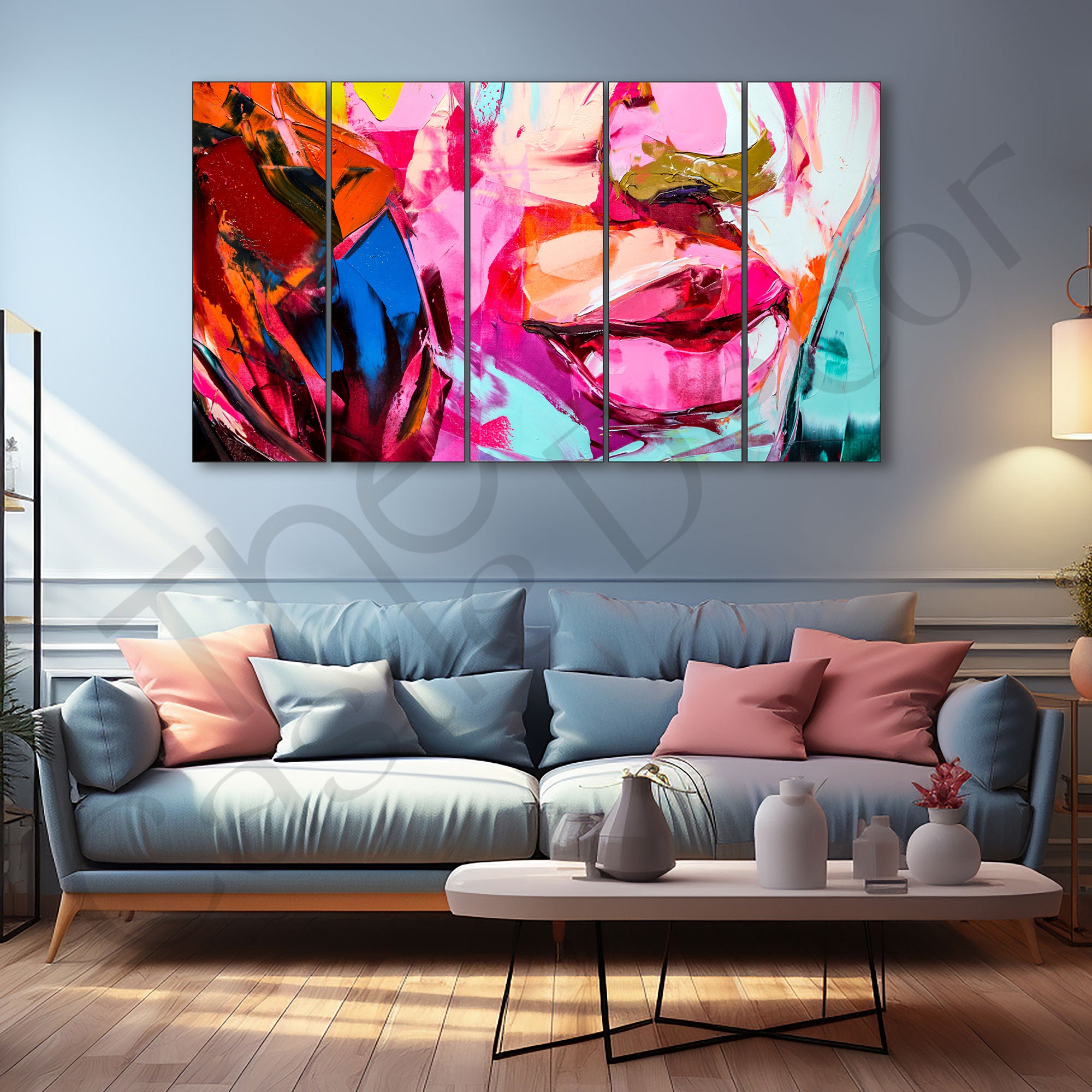 Woman Abstract Painting with frame Big Size Wall Art for living room,Bedroom,Drawing room,Hotels
