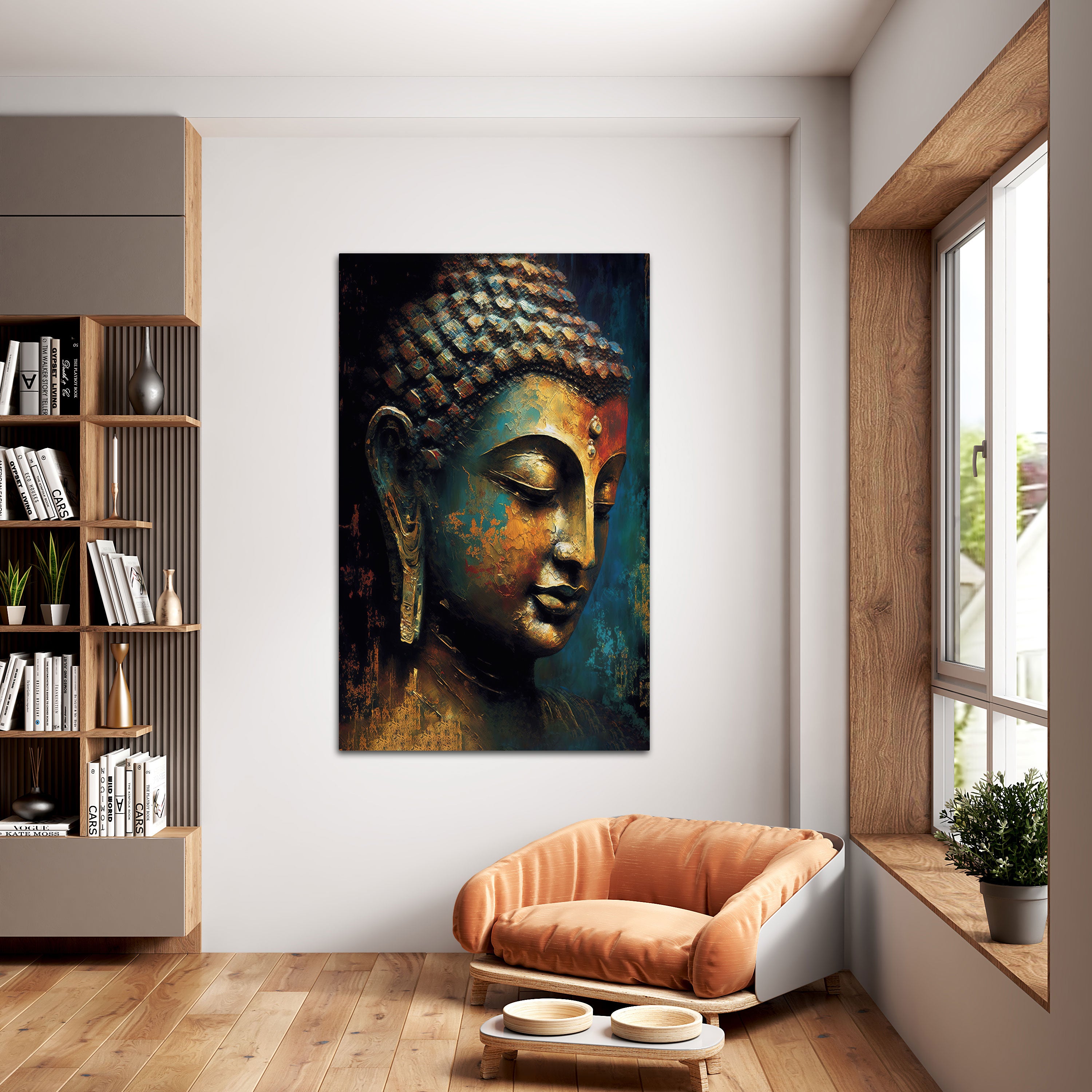 Buddhism Canvas painting with frame Big Size Wall Art for living room,Bedroom,Drawing room,Hotels