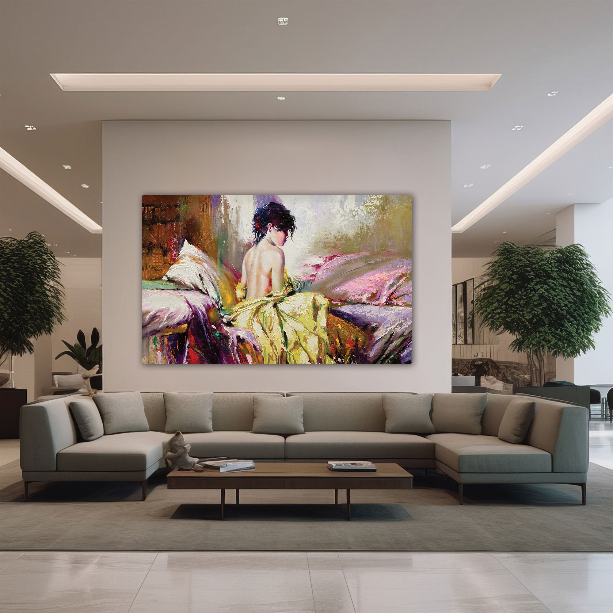 Women Canvas painting with frame Big Size Wall Art for living room,Bedroom,Drawing room,Hotels