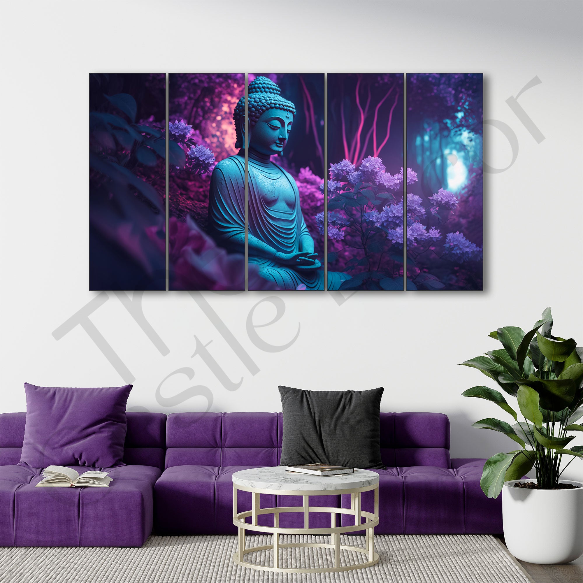 Lord Budha Painting with frame Big Size Wall Art for living room,Bedroom,Drawing room,Hotels
